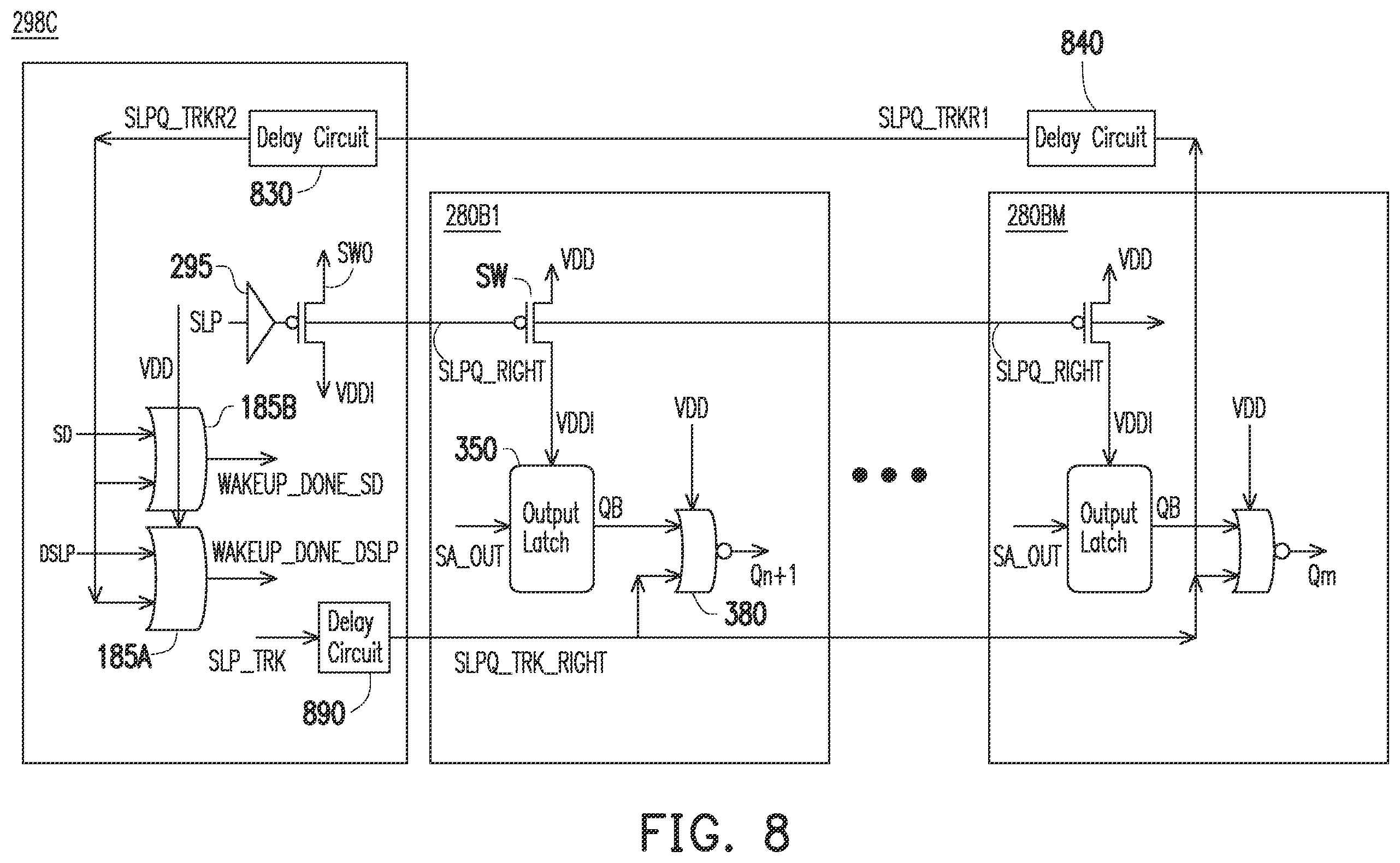 Patent US11854587 Figure 8 – Low power wake up for memory