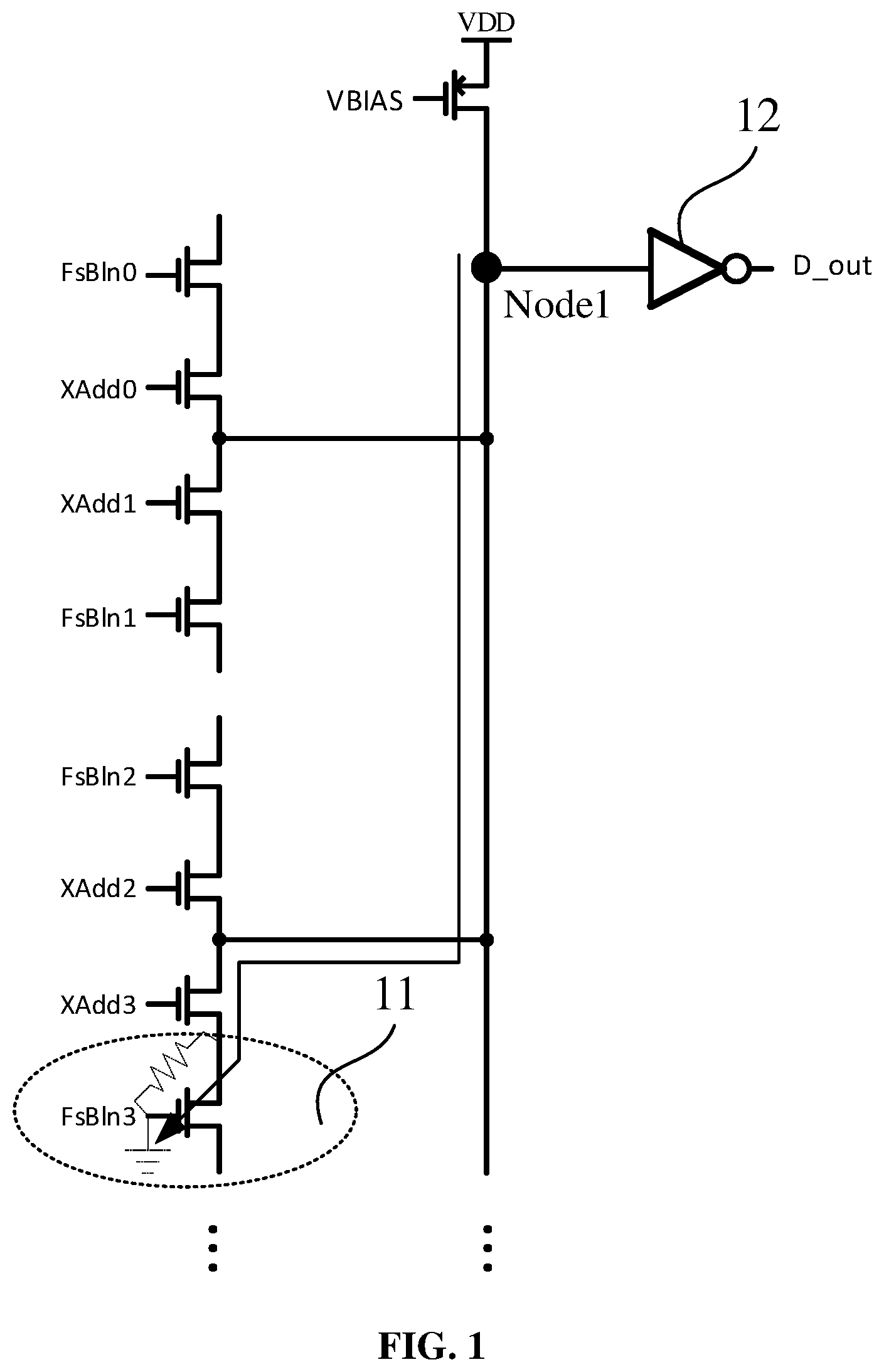 Patent US11854605 Figure 1 – State detection circuit for anti-fuse memory cell, and memory
