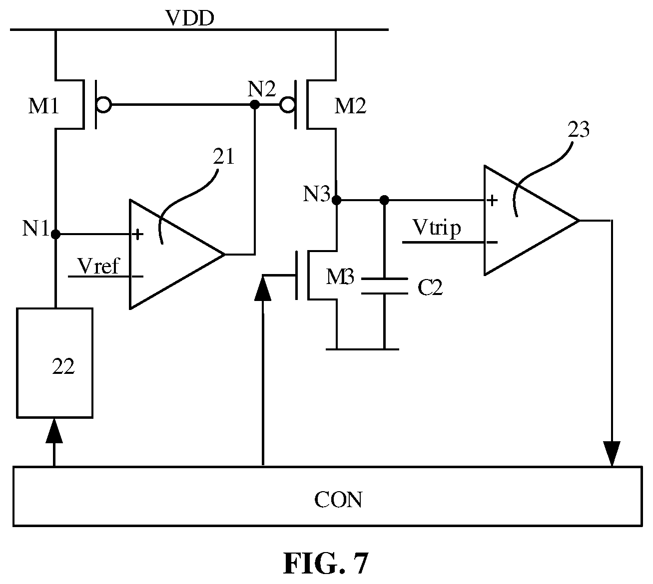 Patent US11854605 Figure 7 – State detection circuit for anti-fuse memory cell, and memory