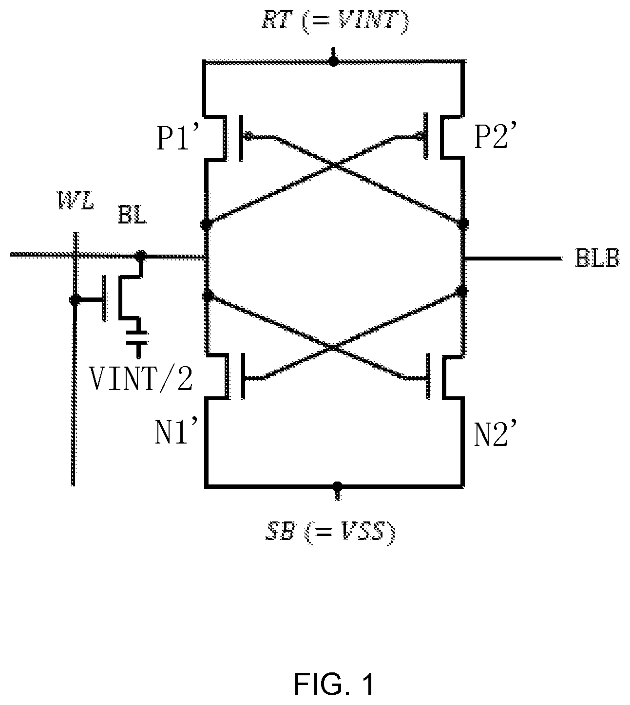 Patent US11854606 Figure 1 – Sense amplifier and method for controlling the same