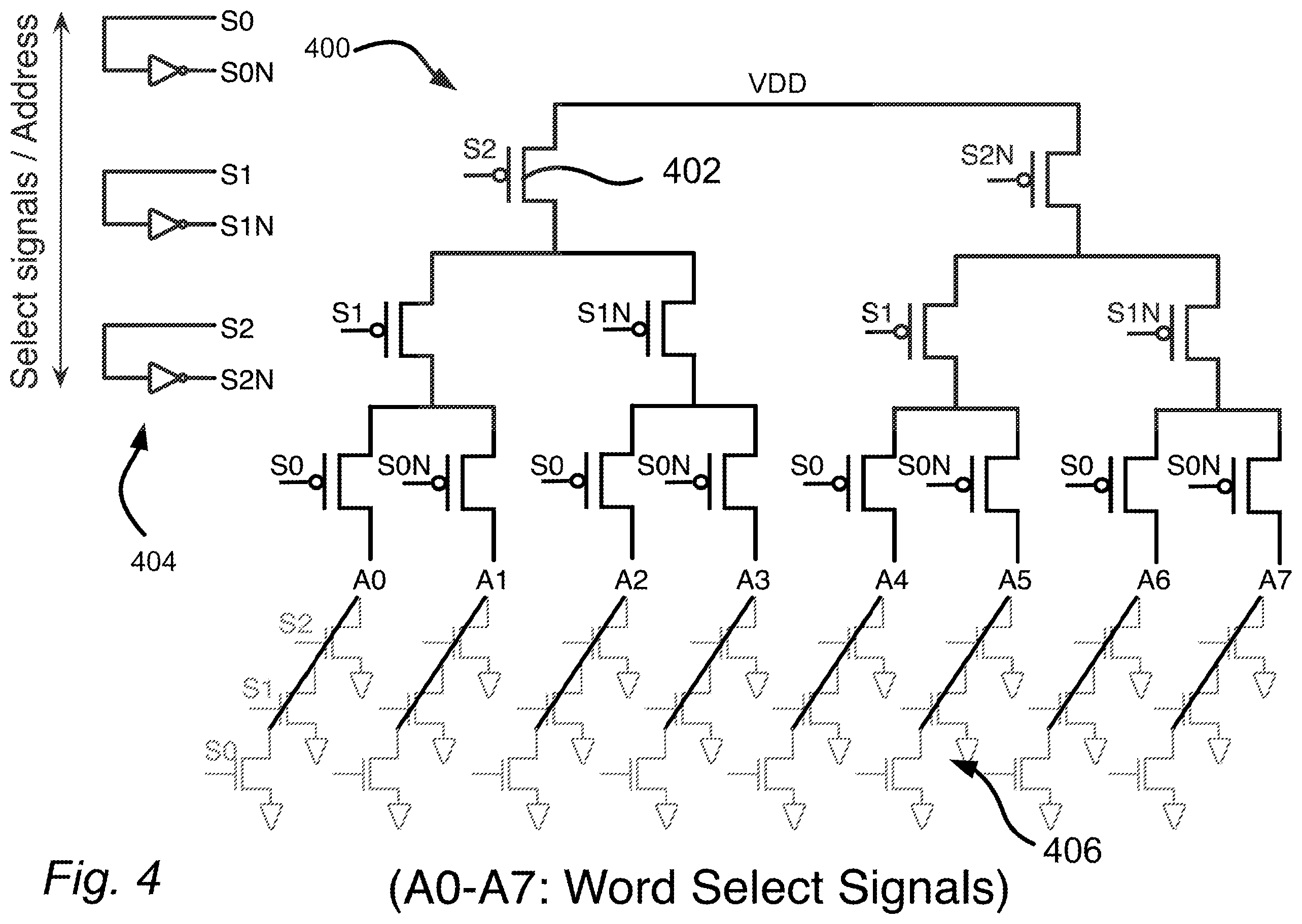 Patent US11854608 Figure 4 – SRAM architecture