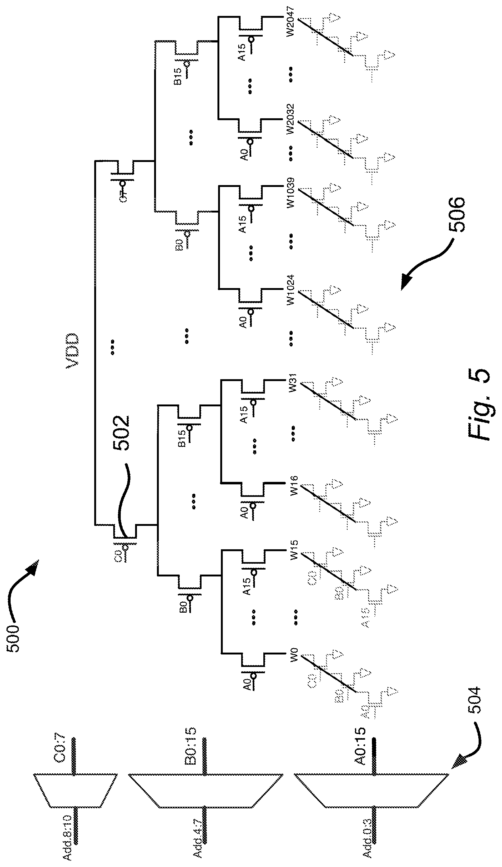 Patent US11854608 Figure 5 – SRAM architecture