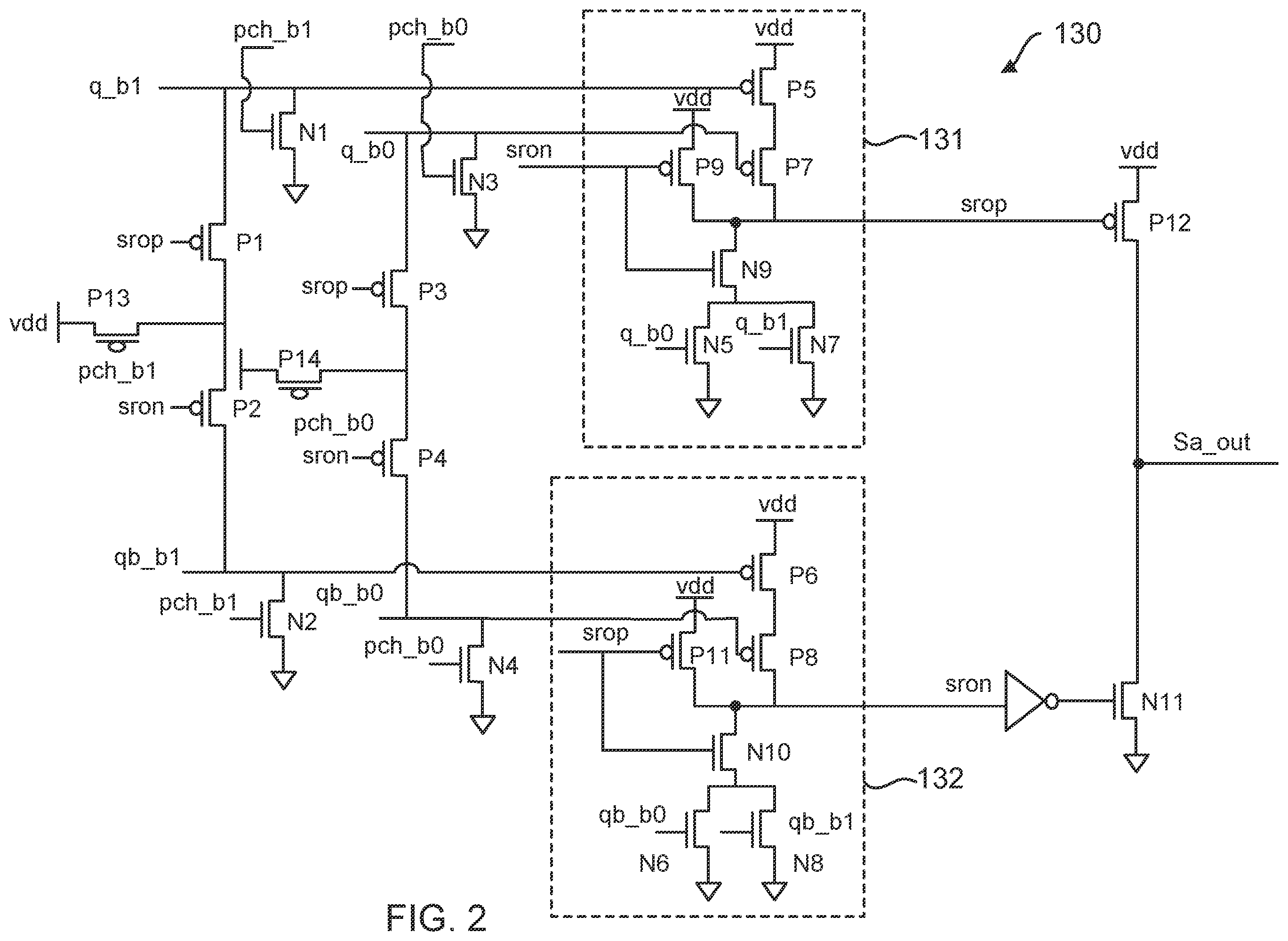 Patent US11854609 Figure 2 – Memory with reduced capacitance at a sense amplifier