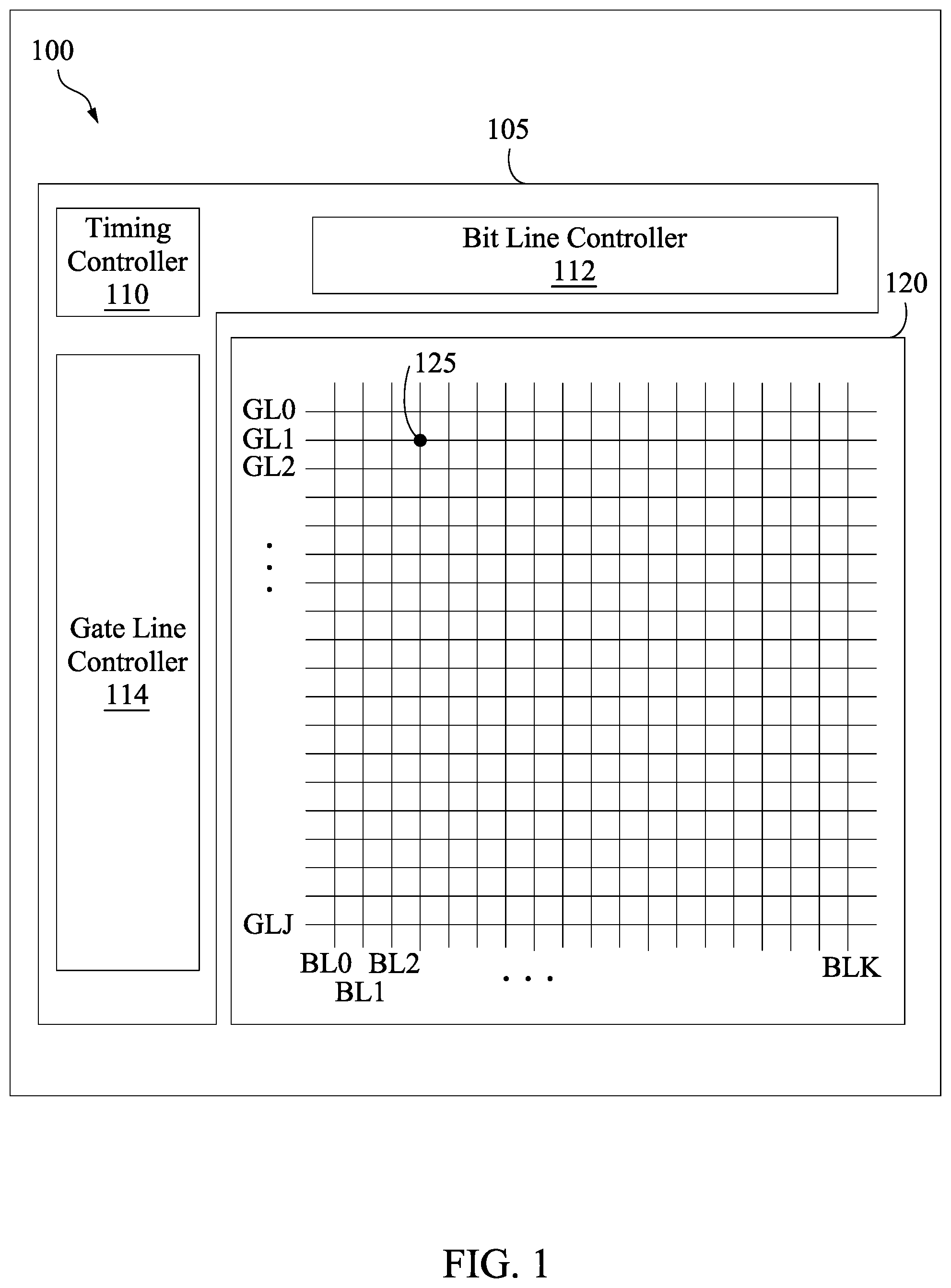 Patent US11854616 Figure 1 – Memory including metal rails with balanced loading