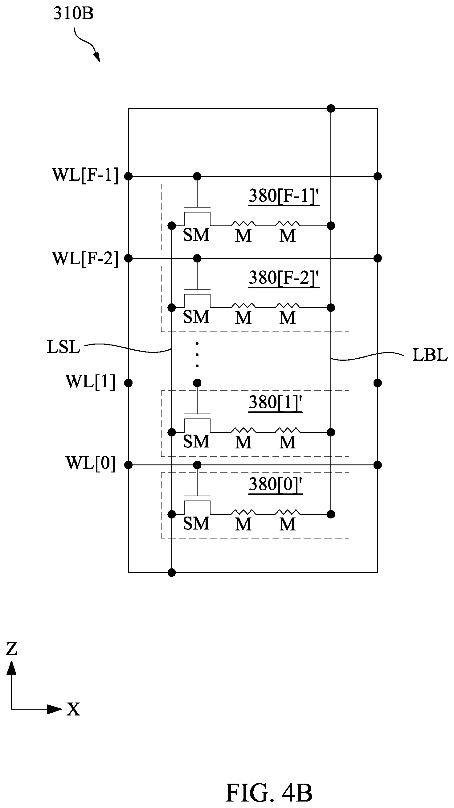 Patent US11854616 Figure 5 – Memory including metal rails with balanced loading