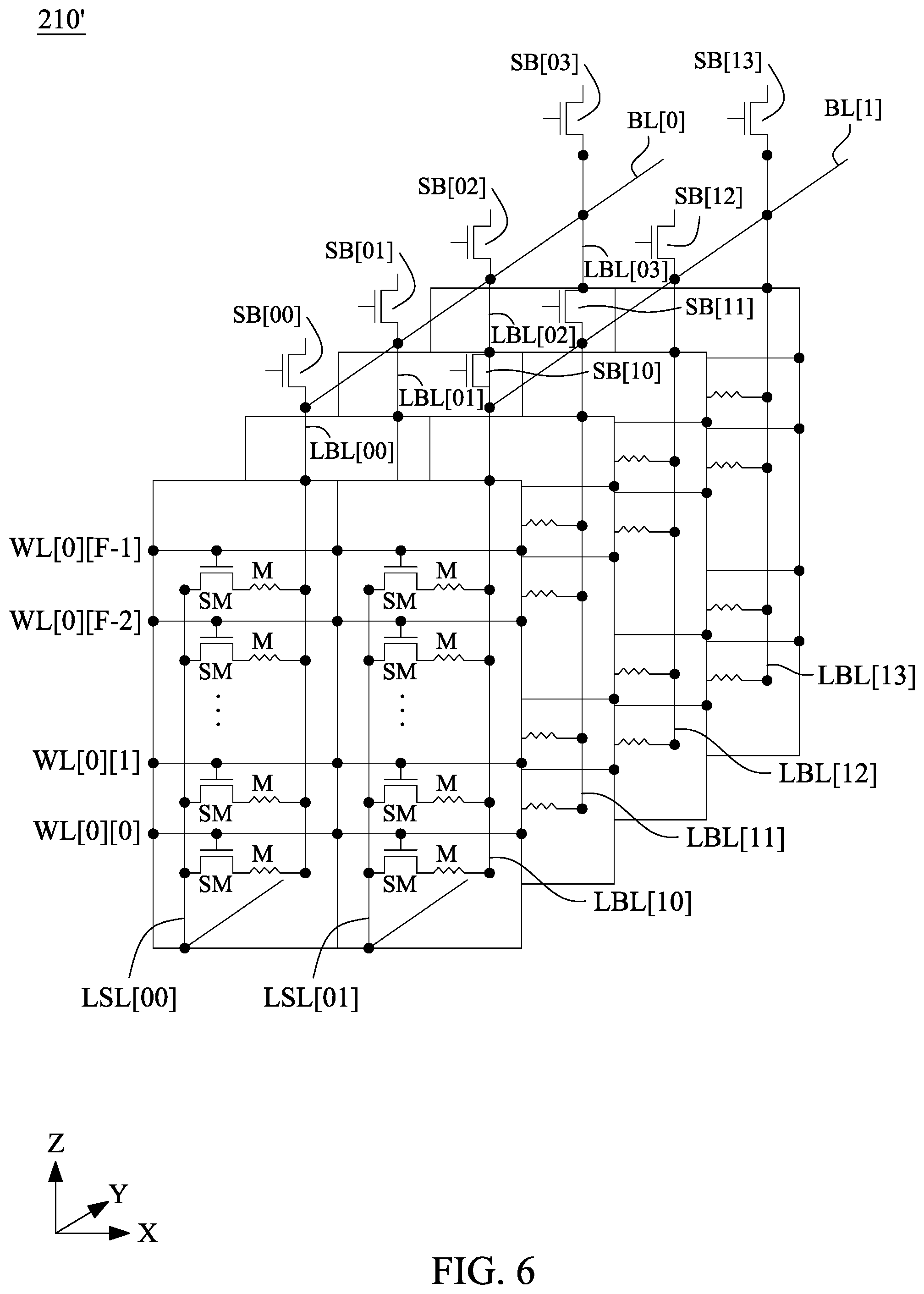 Patent US11854616 Figure 7 – Memory including metal rails with balanced loading