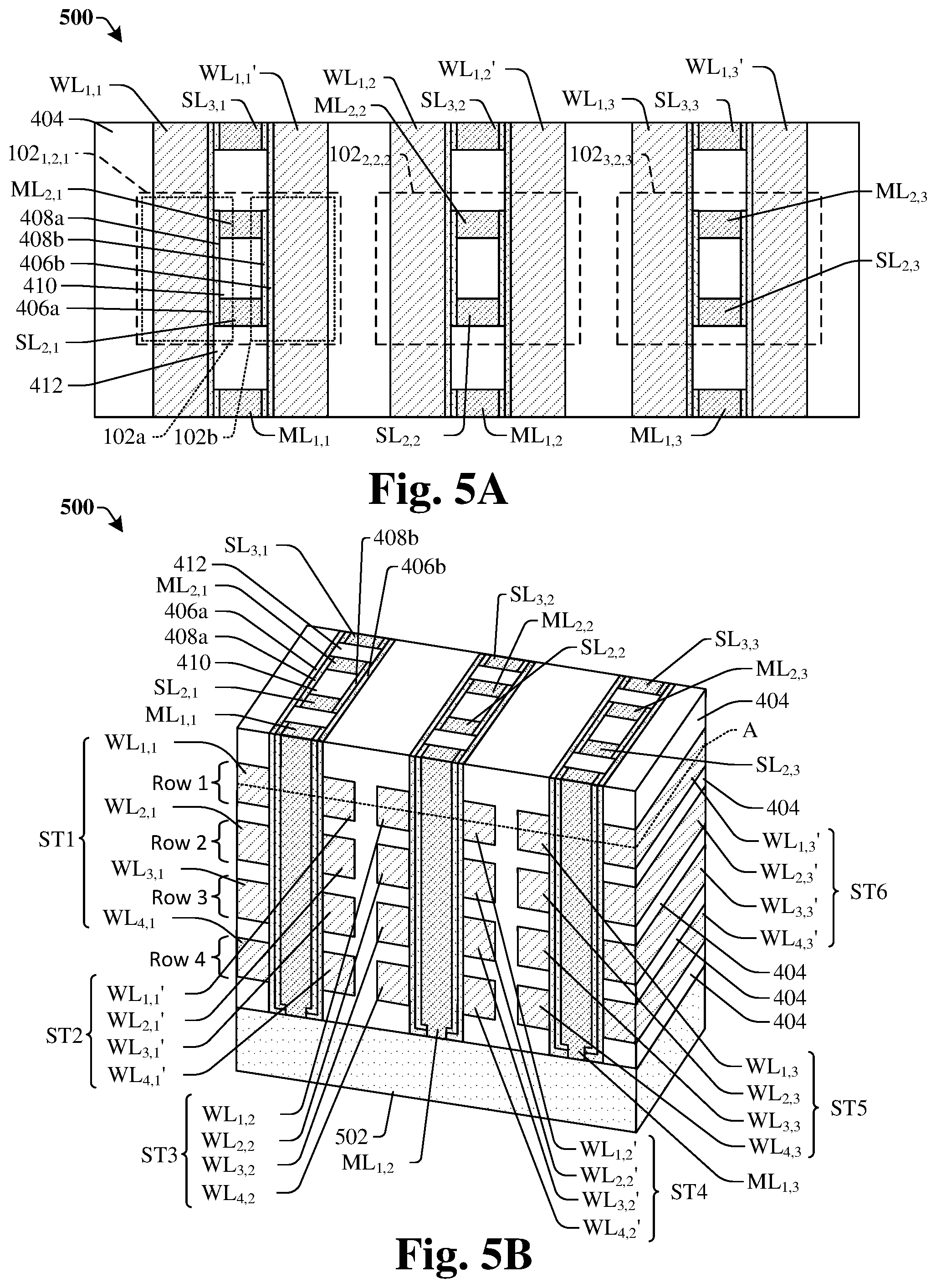 Patent US11854619 Figure 5 – Memory device with content addressable memory units