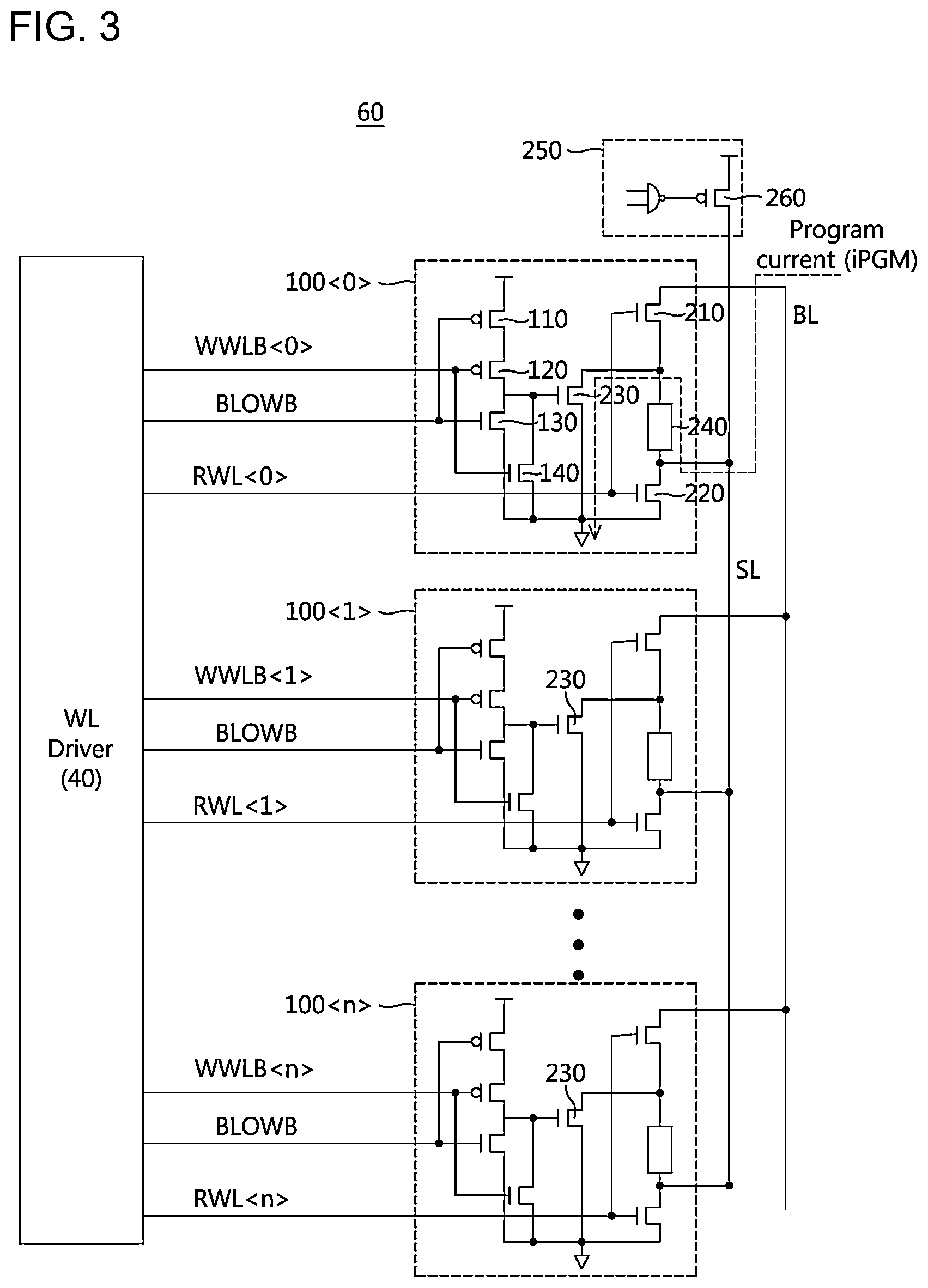 Patent US11854622 Figure 5 – Electrical fuse one time programmable (OTP) memory