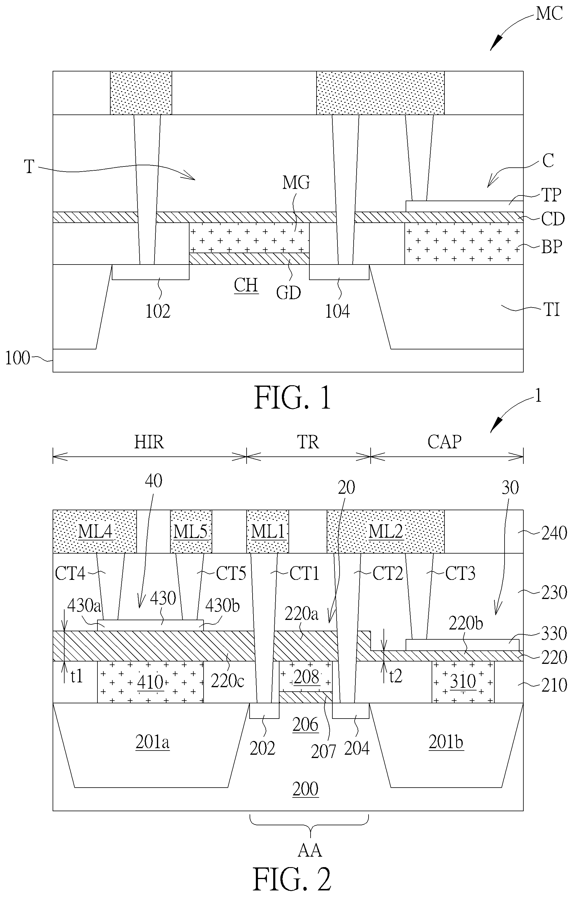 Patent US11854632 Figure 1 – Semiconductor memory structure and fabrication method thereof