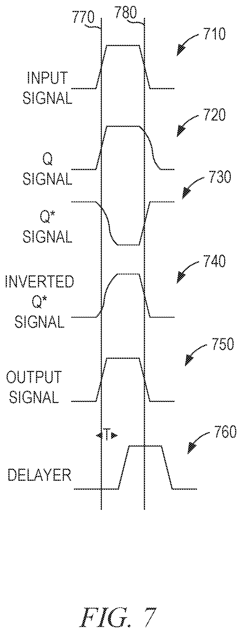 Patent US11854647 Figure 7 – Voltage level shifter transition time reduction