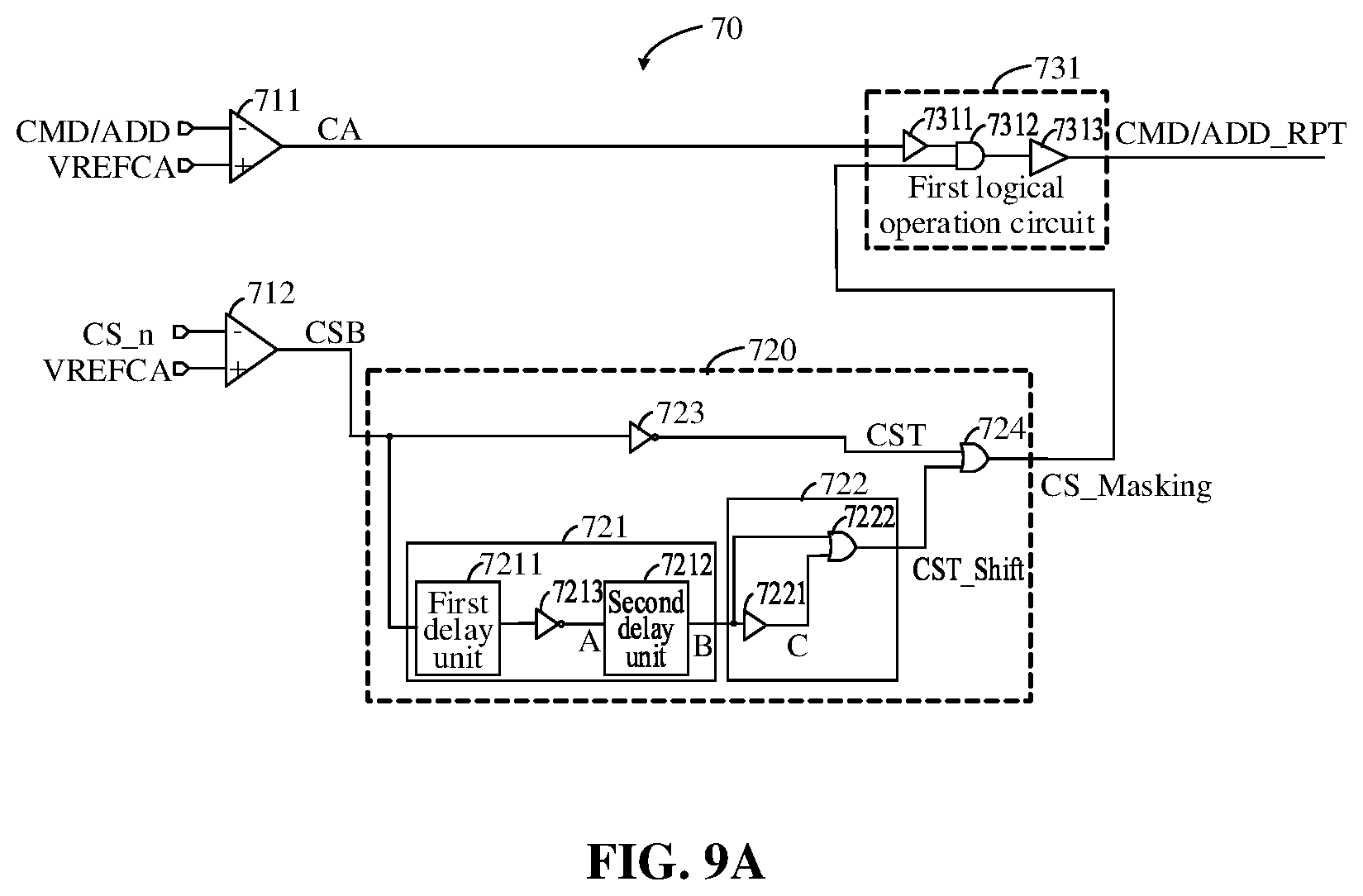 Patent US11854653 Figure 7 – Signal masking circuit and semiconductor memory