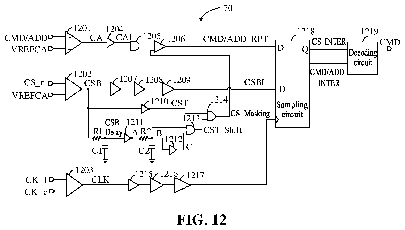 Patent US11854653 Figure 10 – Signal masking circuit and semiconductor memory