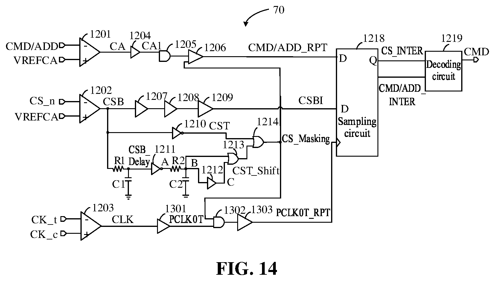 Patent US11854653 Figure 12 – Signal masking circuit and semiconductor memory