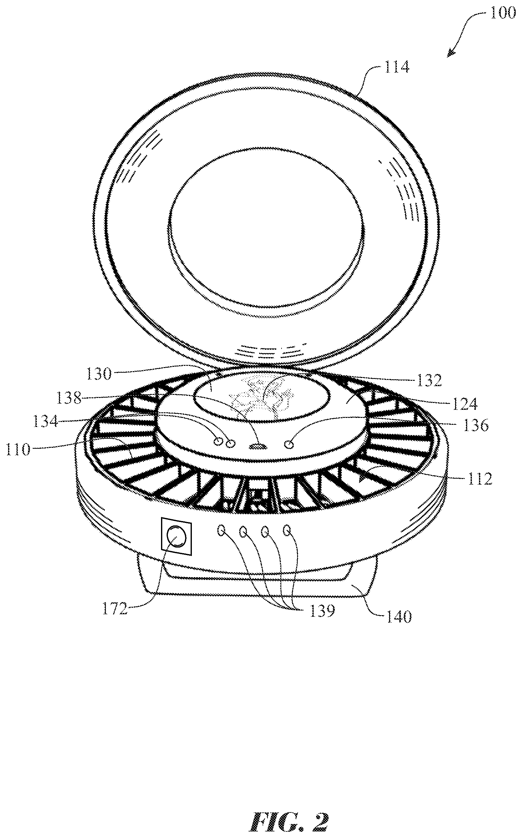Patent US11854680 Figure 2 – Narcotics and opioids secure storage and dispensing apparatus and method of use