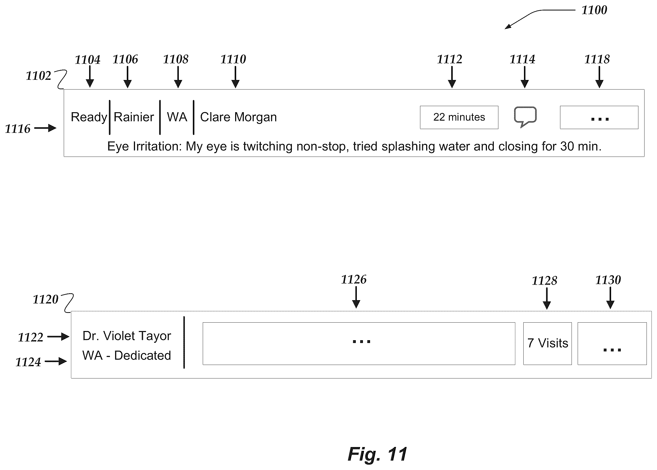 Patent US11854708 Figure 11 – Healthcare service platform
