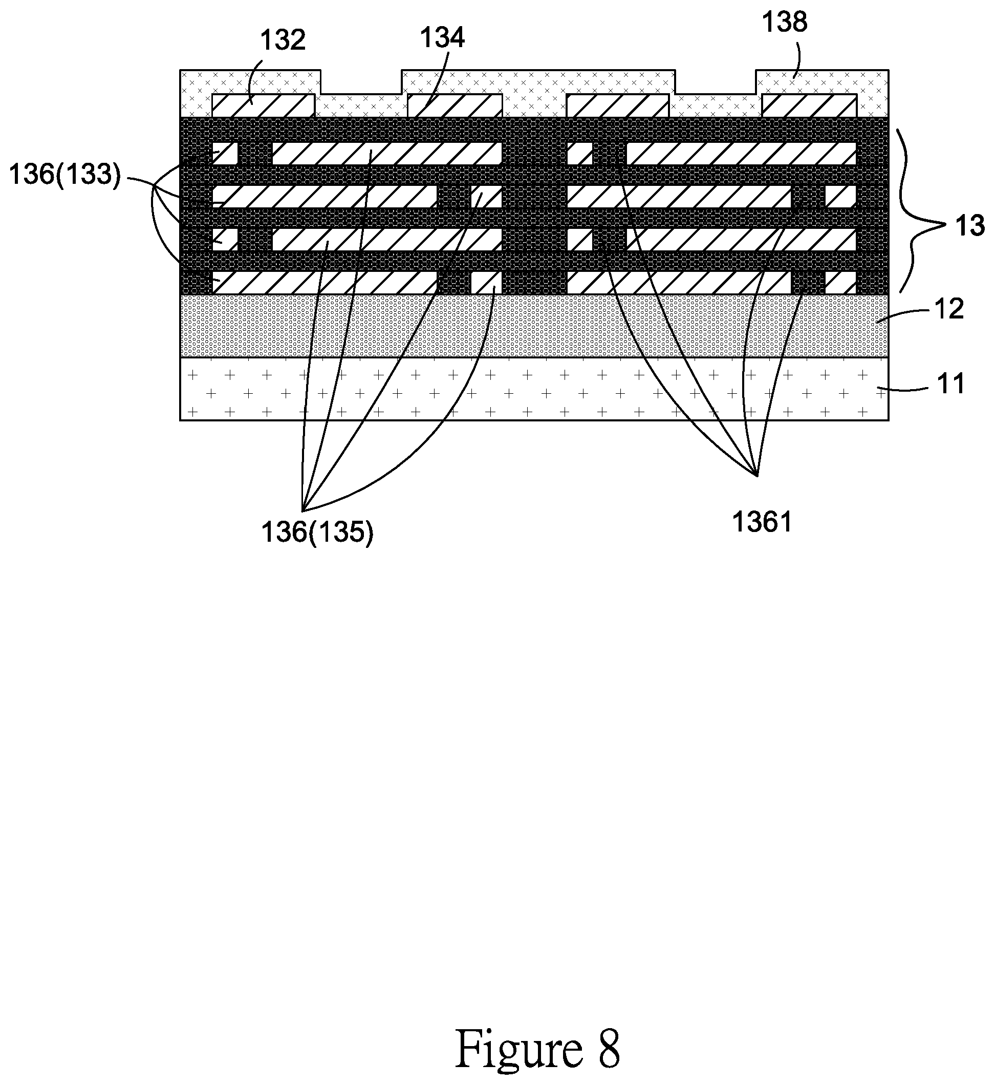 Patent US11854742 Figure 10 – Capacitor intergated structure.capacitor unit and manufacturing process thereof