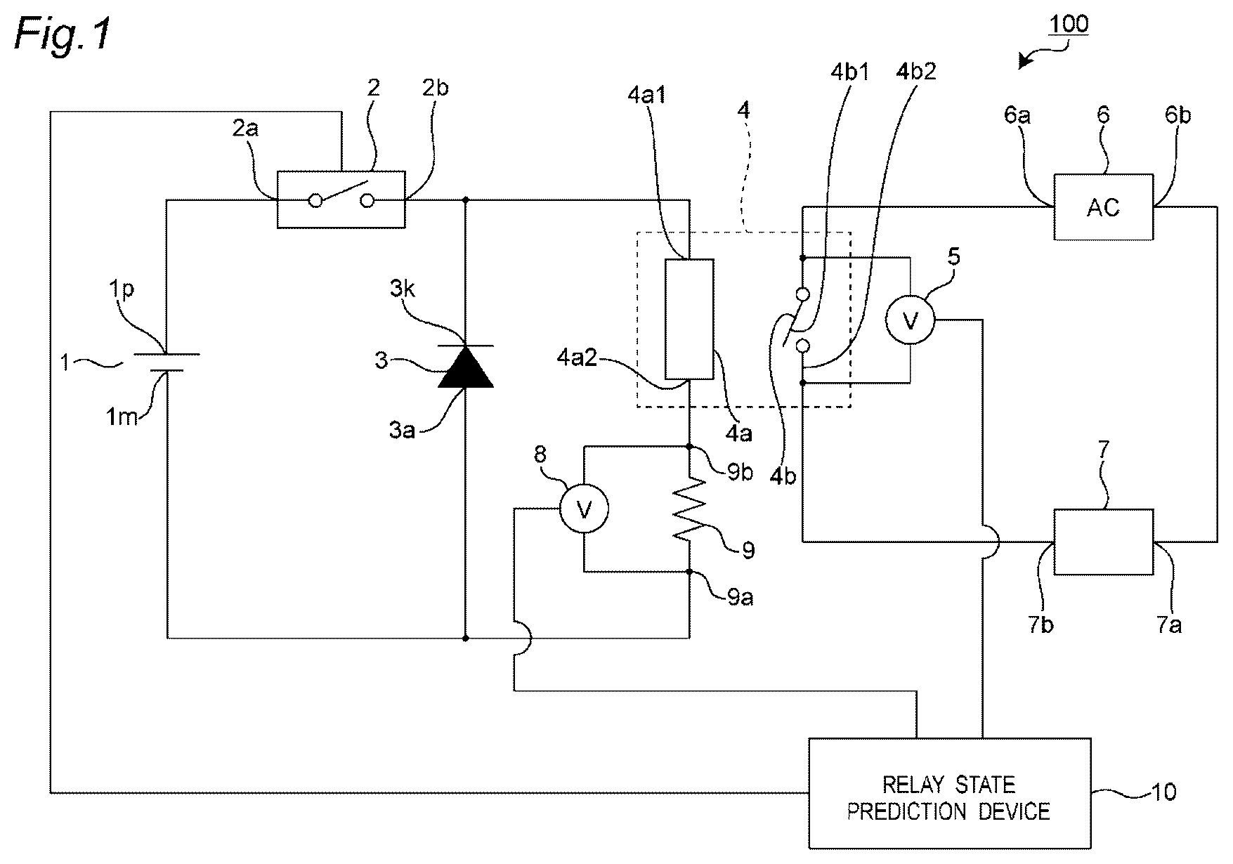 Patent US11854752 Figure 1 – Relay state prediction device, relay state prediction system, relay state prediction method, and non-transitory computer readable medium
