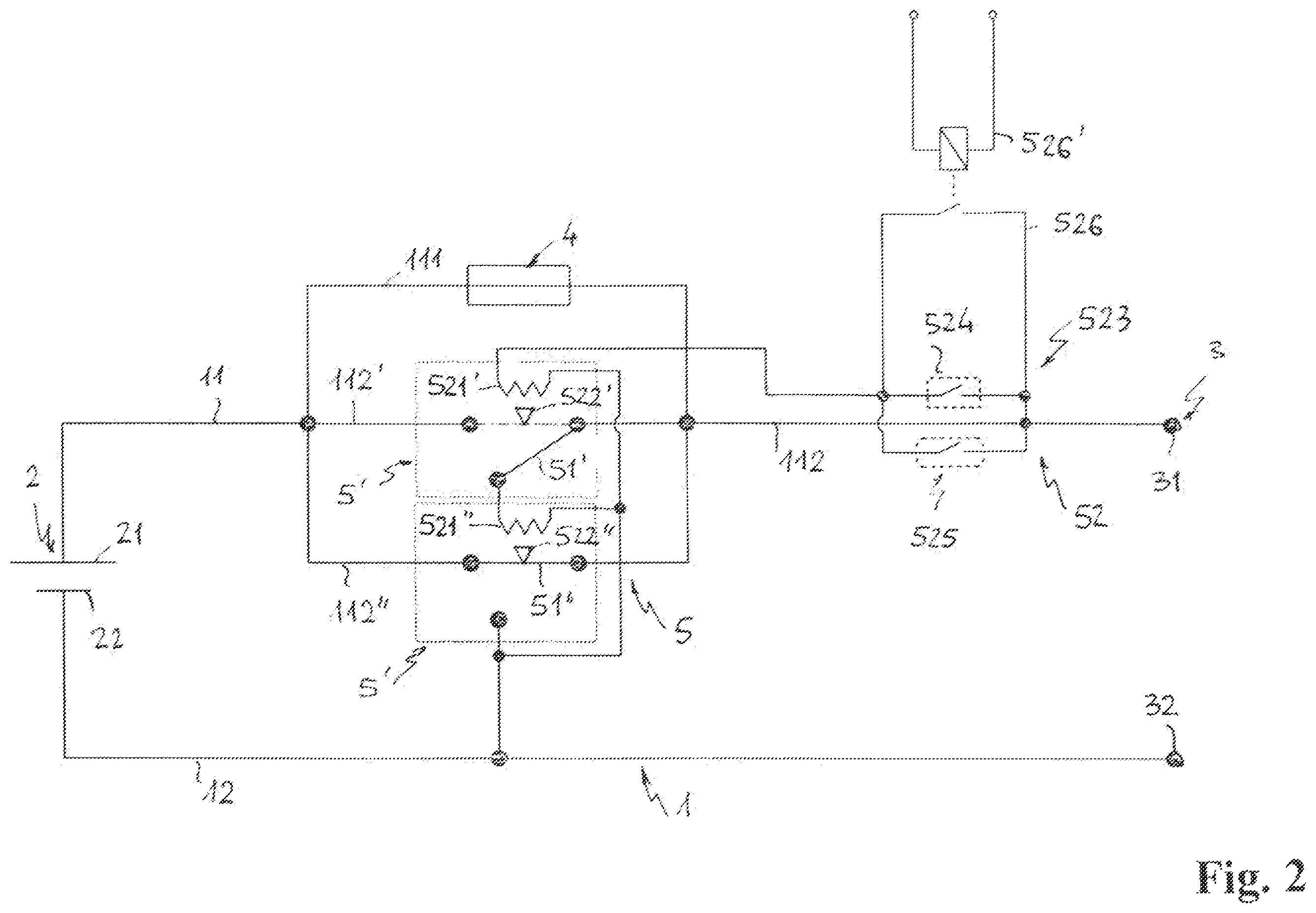 Patent US11854755 Figure 2 – Direct current electric circuit interrupting switch assembly