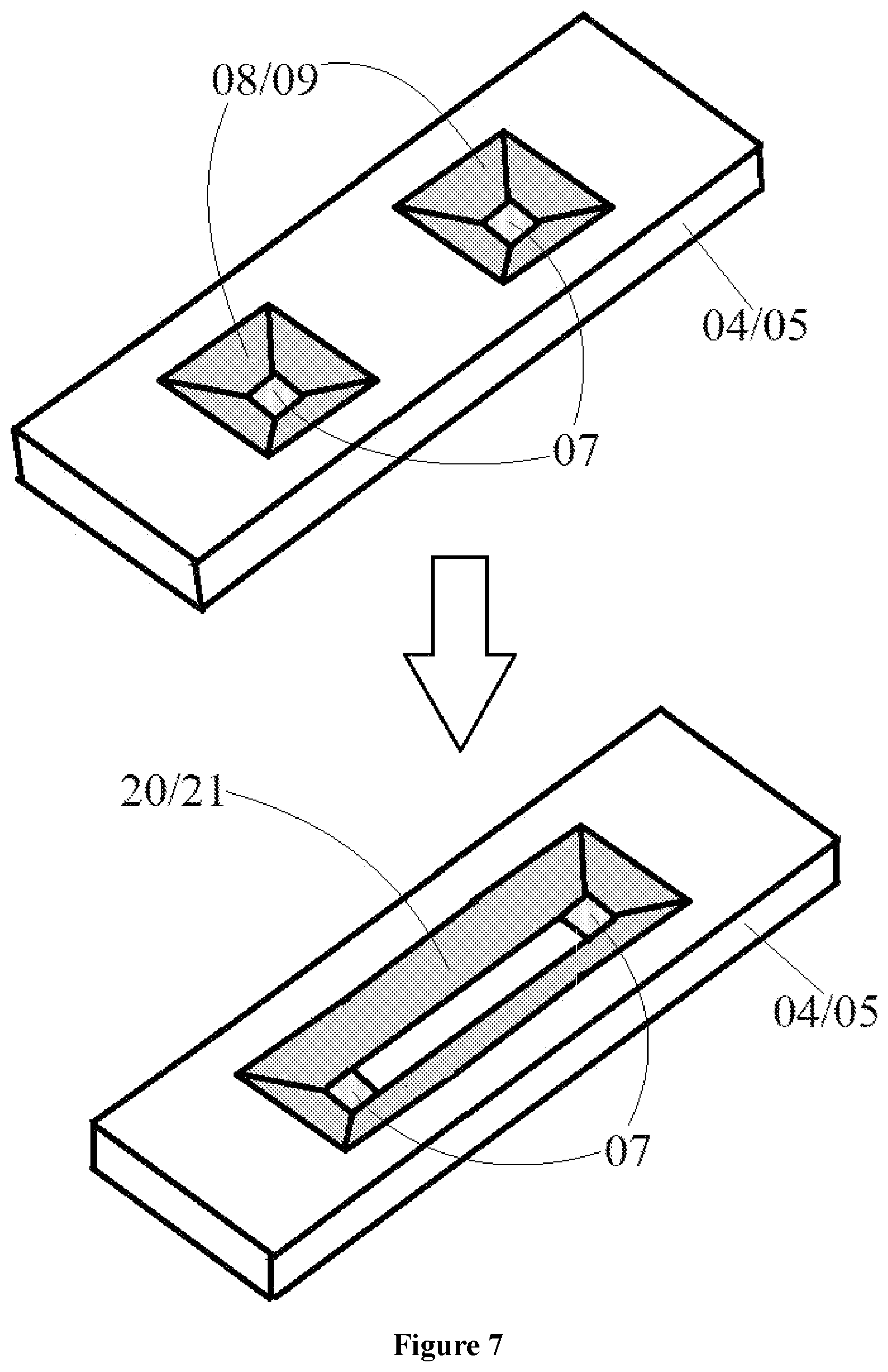 Patent US11854762 Figure 7 – MEMS sample holder, packaged product thereof, and apparatus of charged-particle beam such as electron microscope using the same