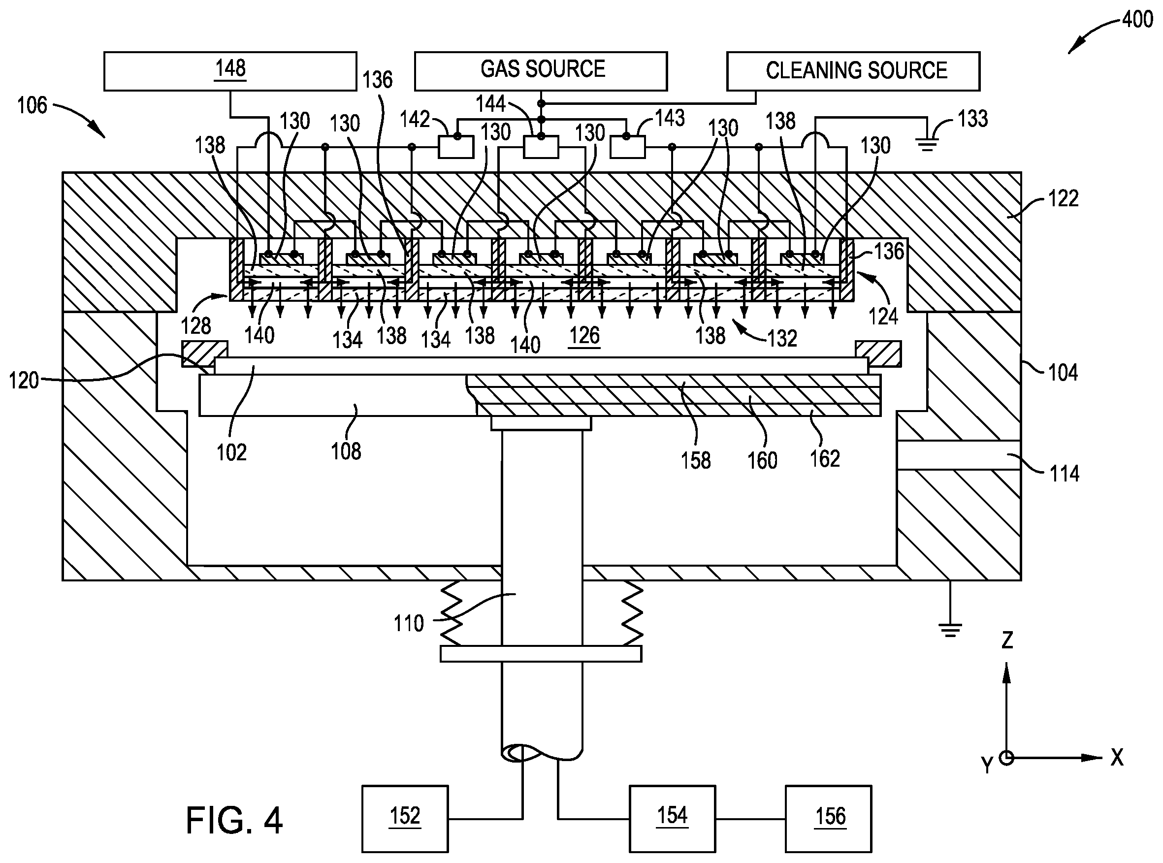 Patent US11854771 Figure 4 – Film stress control for plasma enhanced chemical vapor deposition