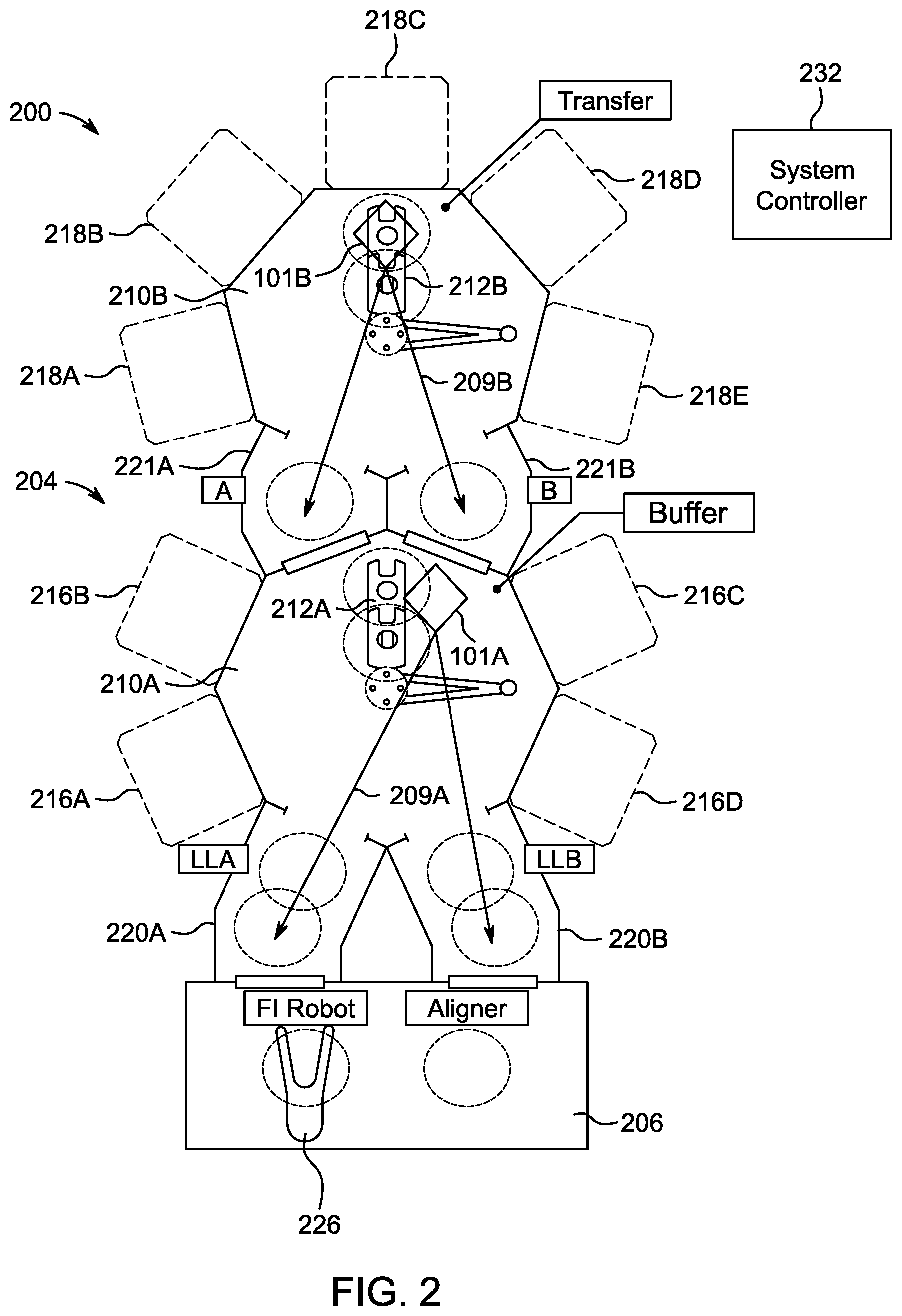 Patent US11854773 Figure 2 – Remote plasma cleaning of chambers for electronics manufacturing systems