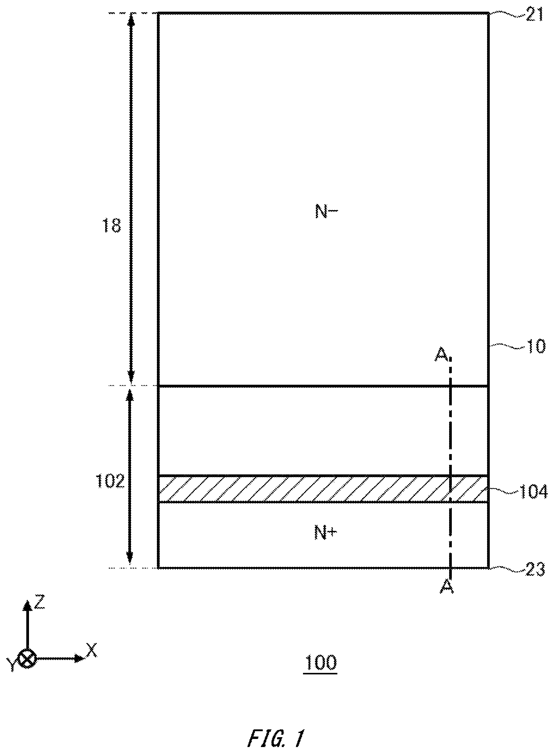 Patent US11854782 Figure 1 – Semiconductor device and fabrication method
