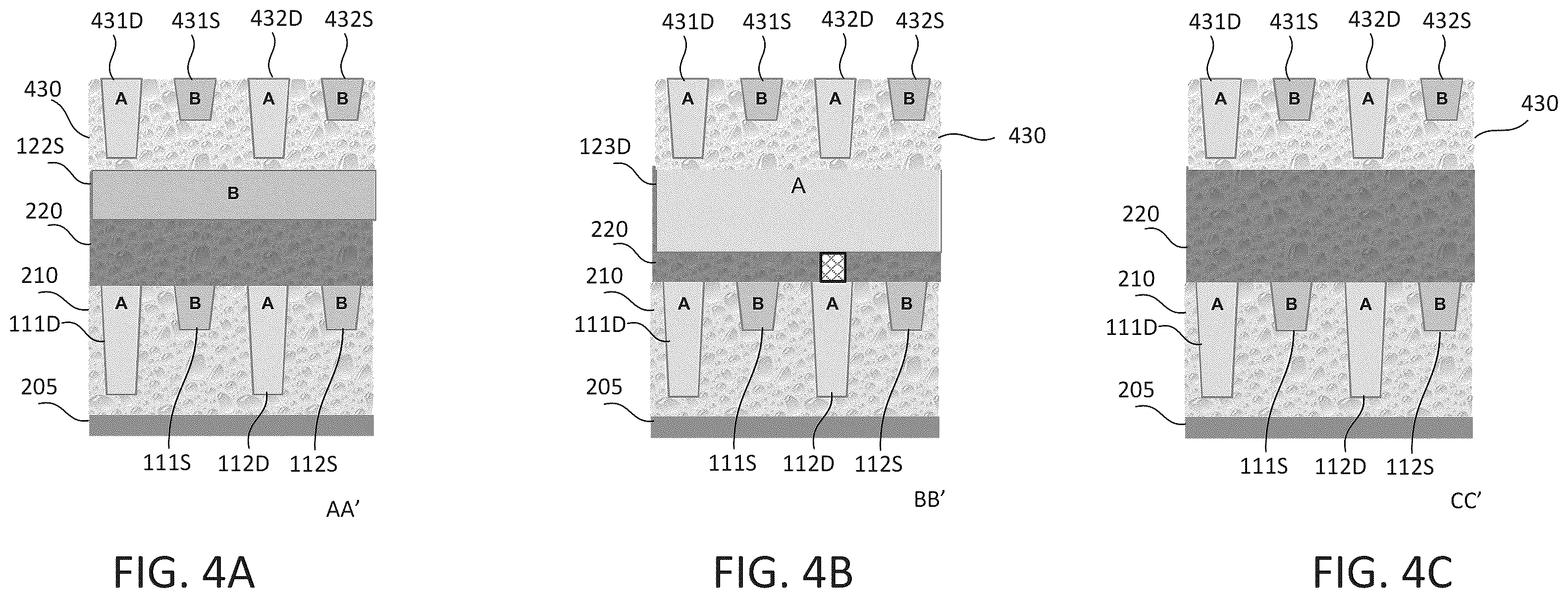 Patent US11854786 Figure 4 – Deep lines and shallow lines in signal conducting paths