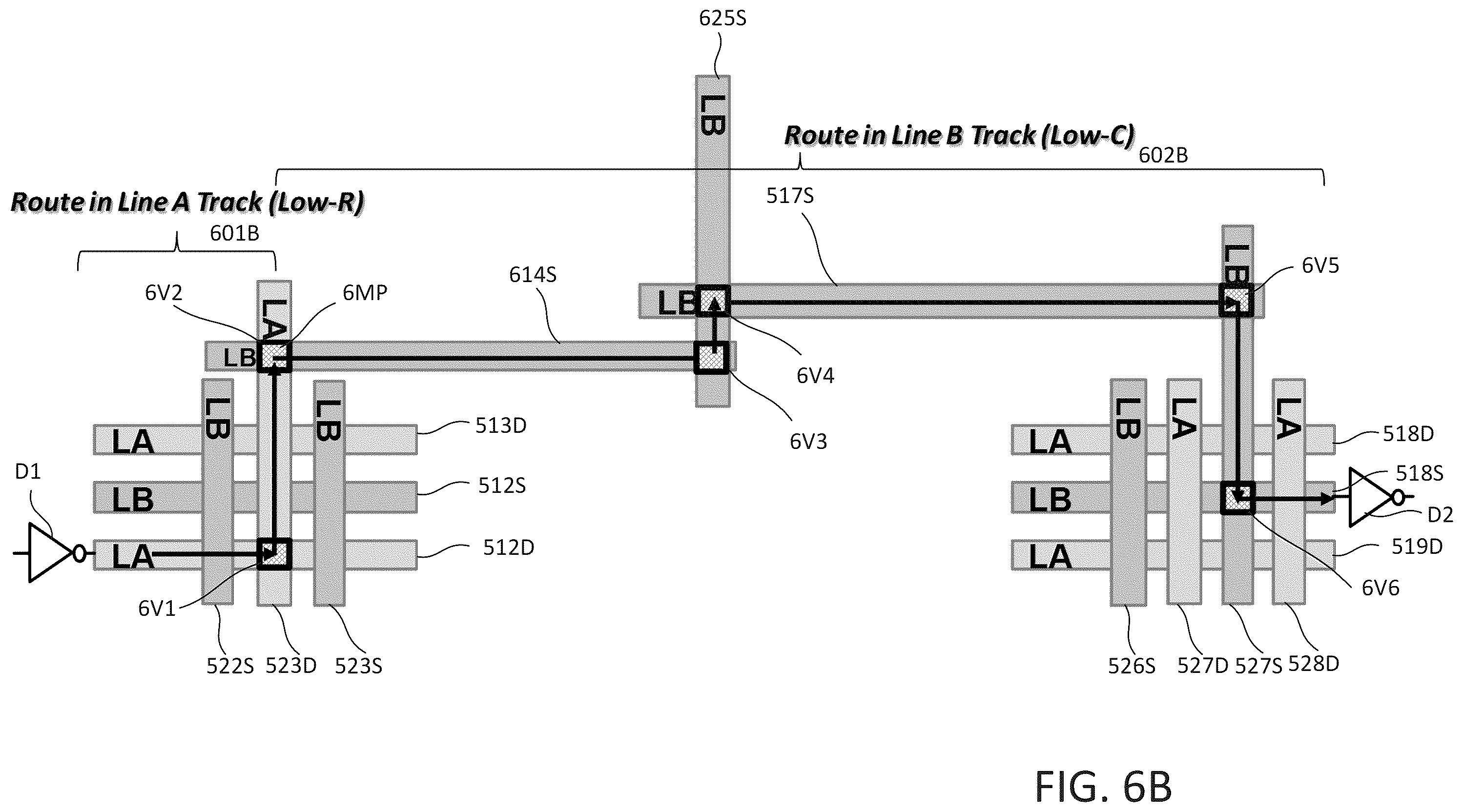 Patent US11854786 Figure 7 – Deep lines and shallow lines in signal conducting paths