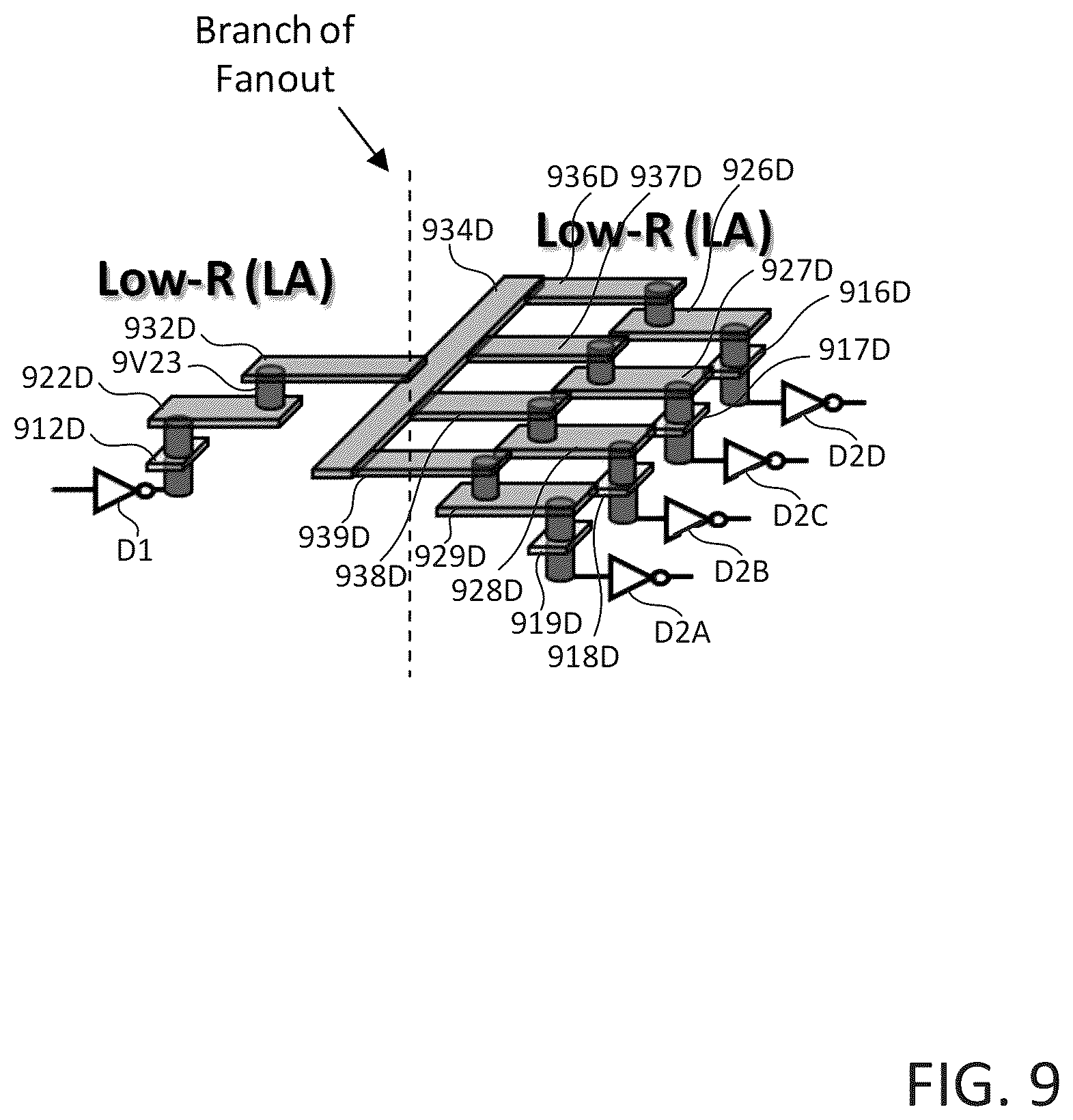 Patent US11854786 Figure 15 – Deep lines and shallow lines in signal conducting paths