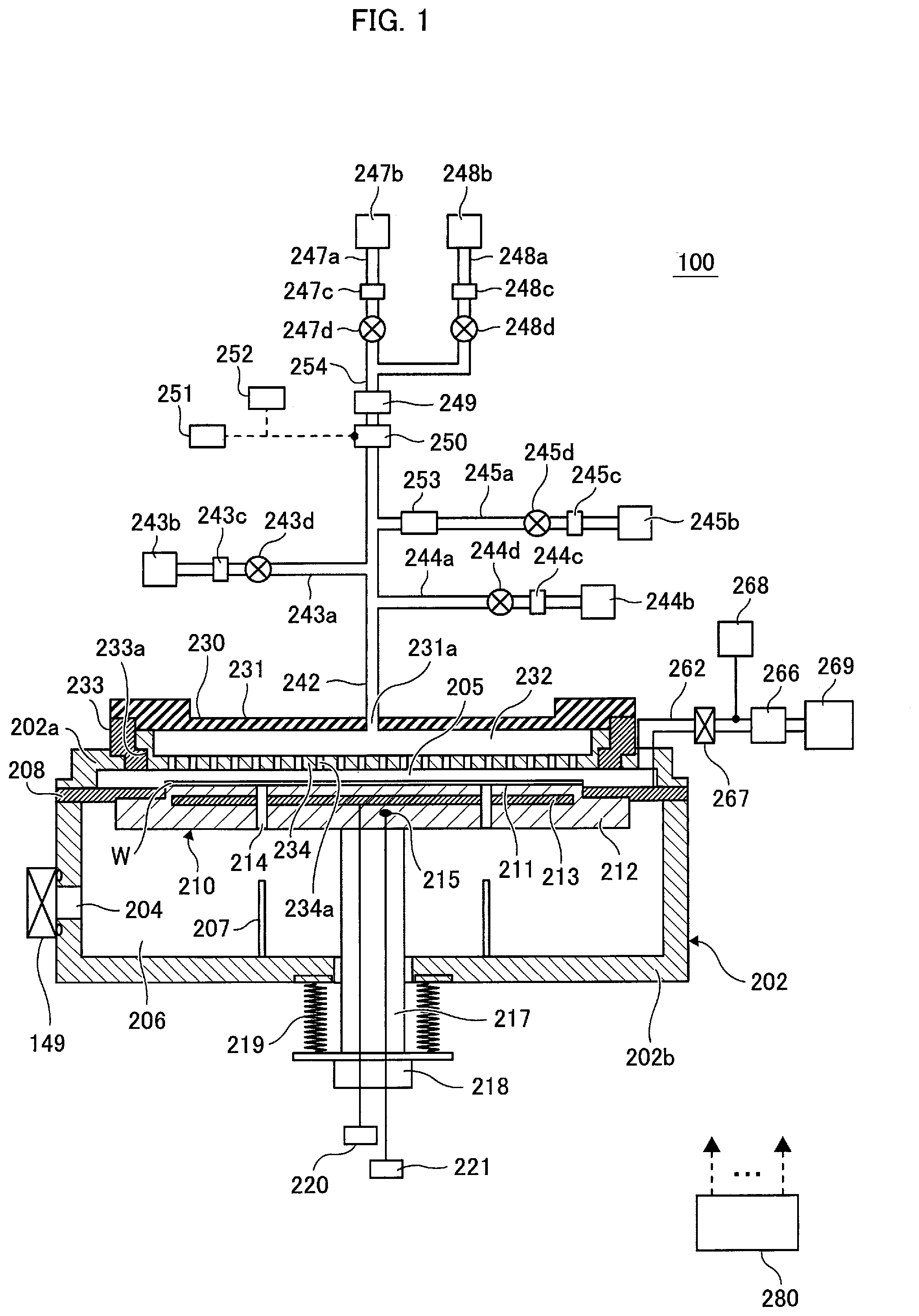 Patent US11854799 — Method of manufacturing semiconductor device, substrate processing apparatus, and non-transitory computer-readable recording medium — Figure 1