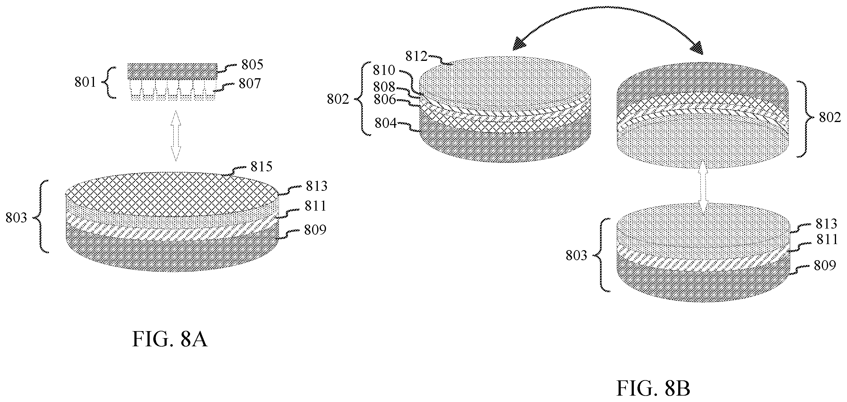 Patent US11854810 Figure 8 – Bonding methods for light emitting diodes