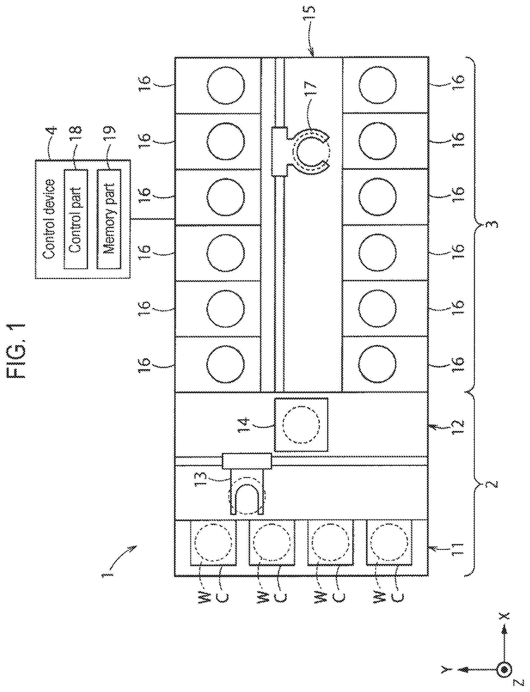 Patent US11854815 — Substrate drying apparatus, substrate drying method and storage medium — Figure 1