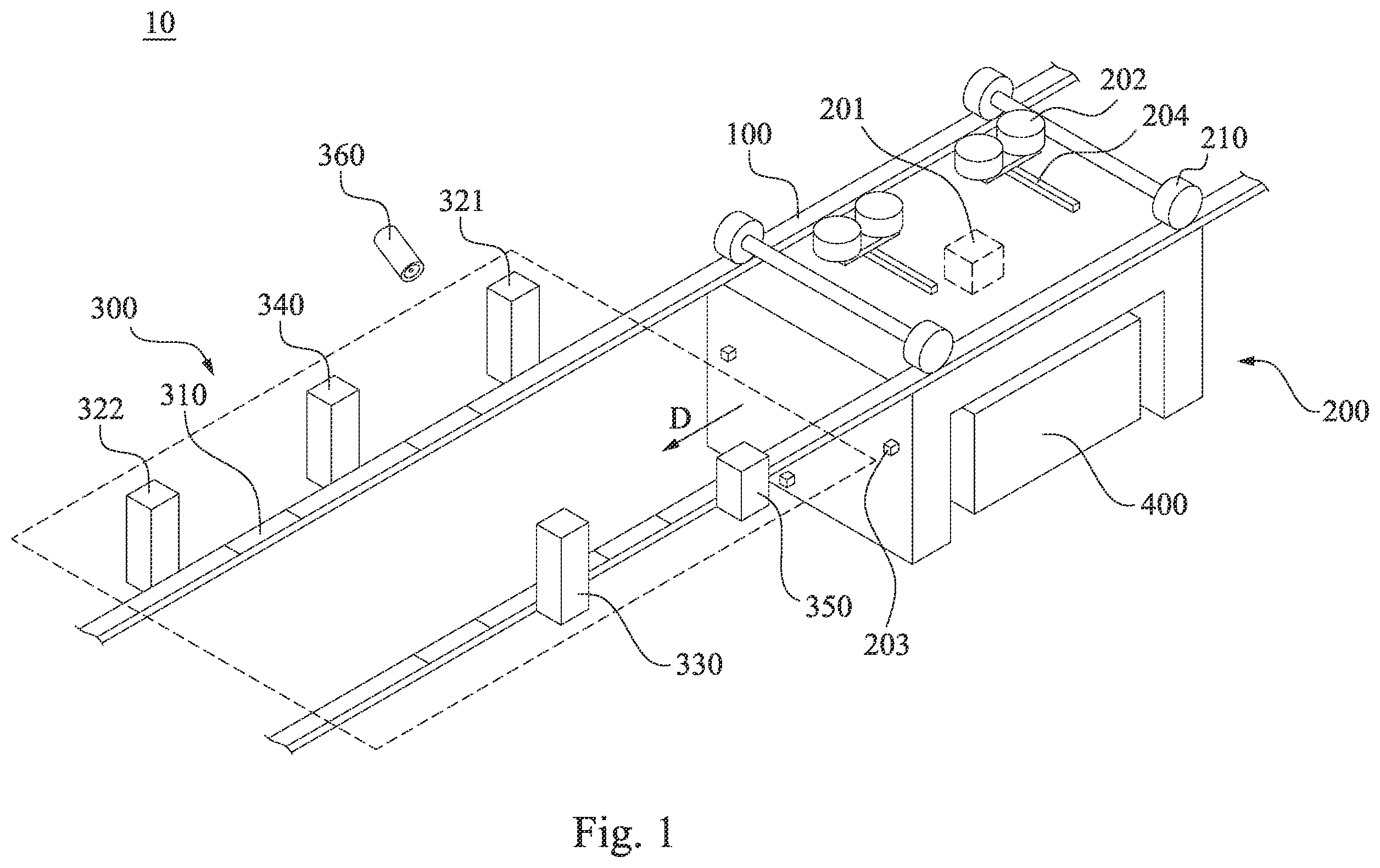 Patent US11854844 Figure 1 – Method of operating transport system