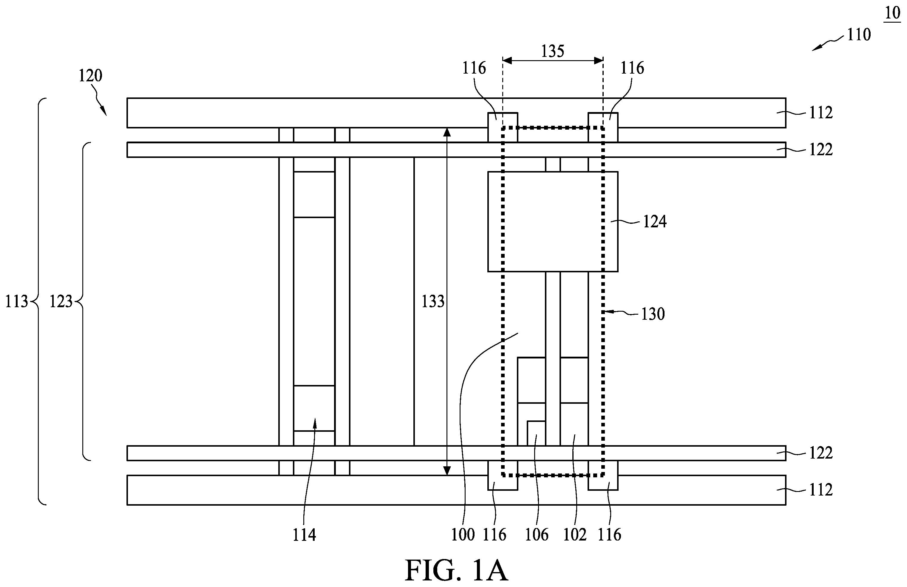 Patent US11854846 — System for a semiconductor fabrication facility and method for operating the same — Figure 1