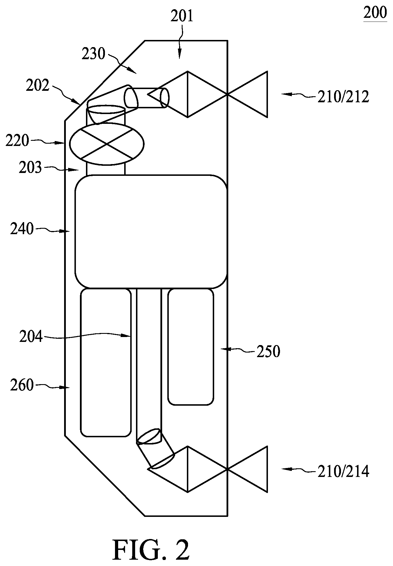 Patent US11854848 Figure 2 – Air processing system for semiconductor container