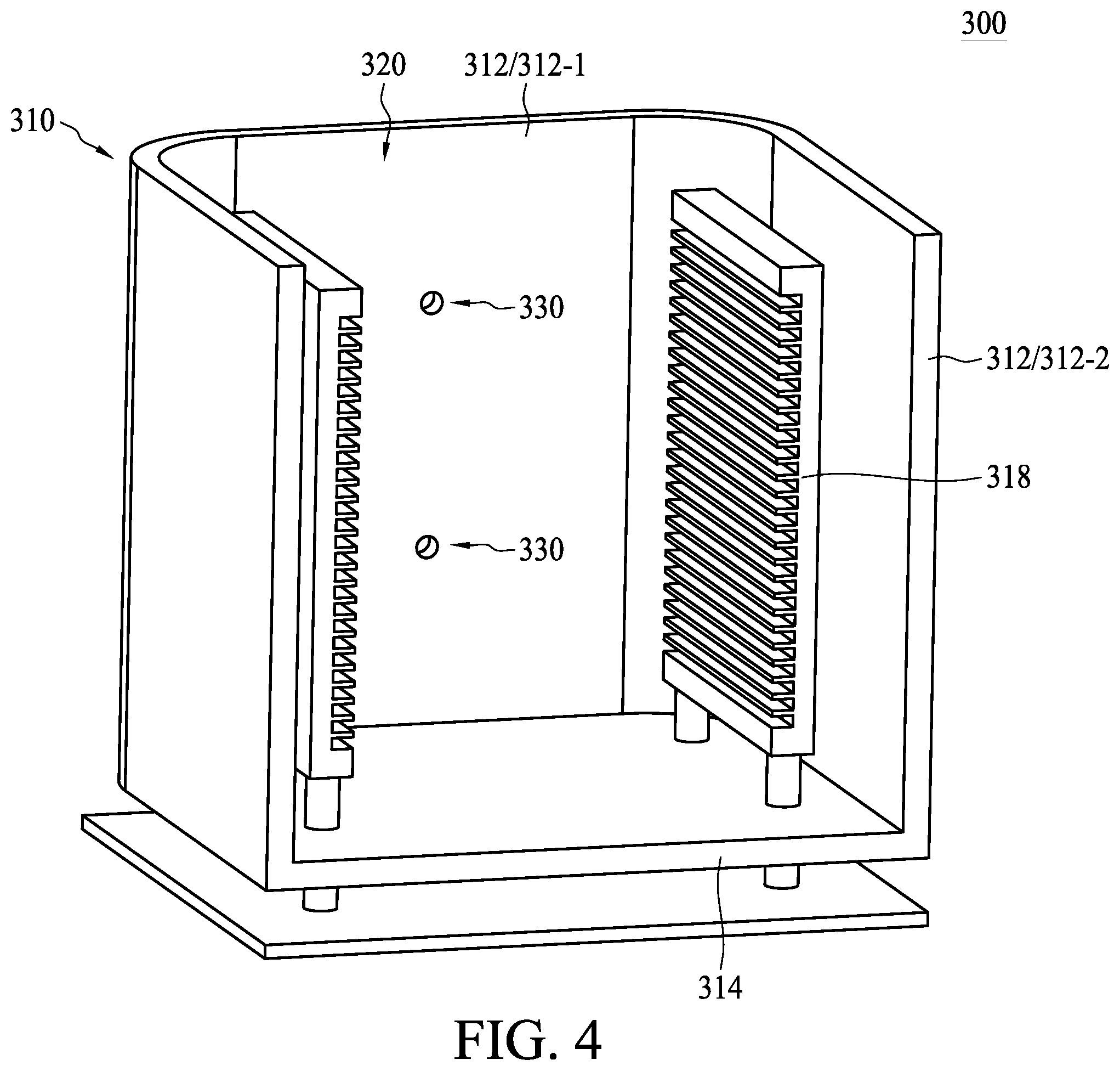 Patent US11854848 Figure 4 – Air processing system for semiconductor container