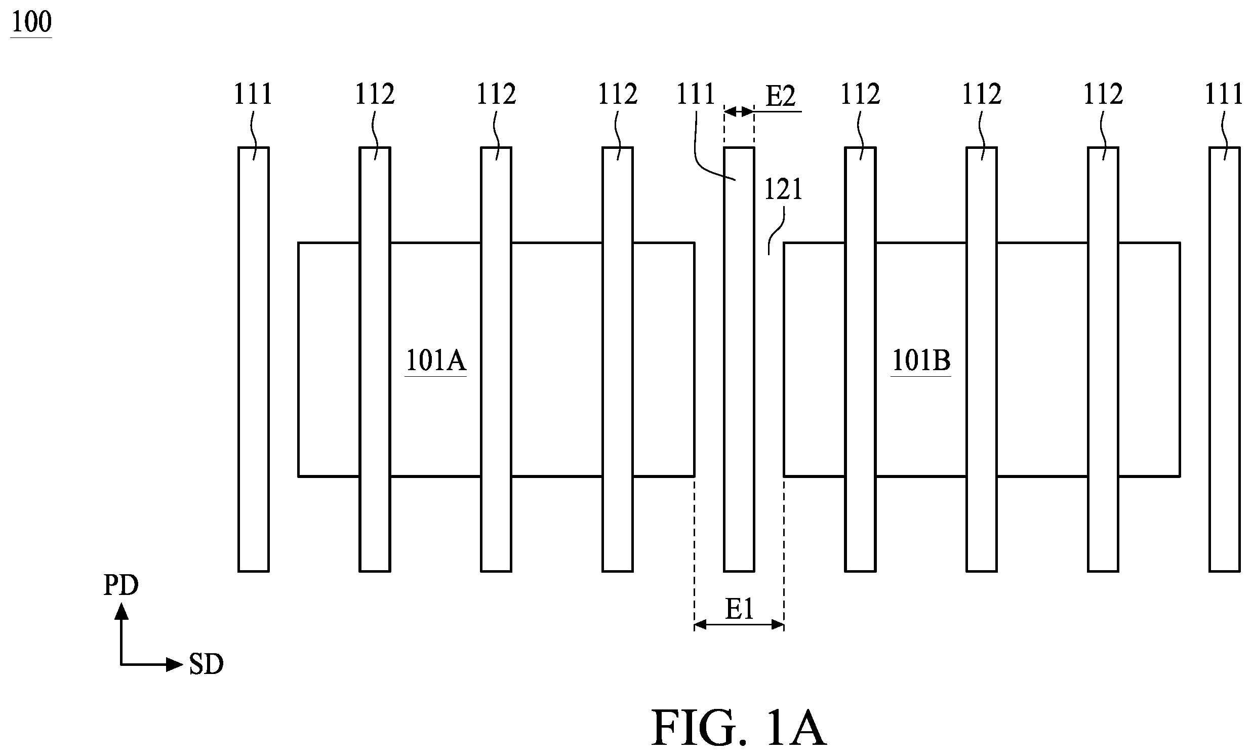 Patent US11854863 Figure 1 – Semiconductor device including an isolation region having an edge being covered and manufacturing method for the same
