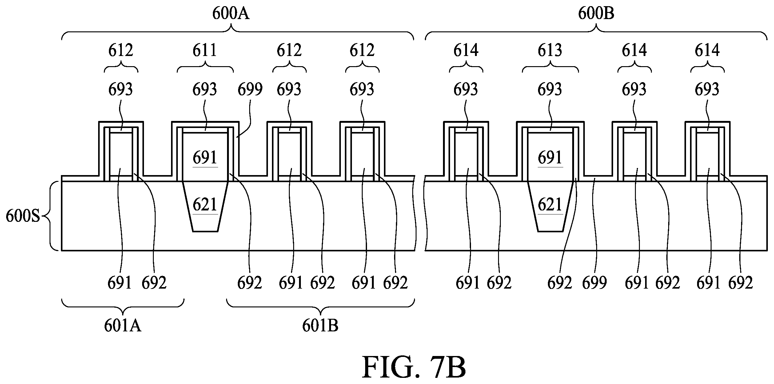 Patent US11854863 Figure 10 – Semiconductor device including an isolation region having an edge being covered and manufacturing method for the same