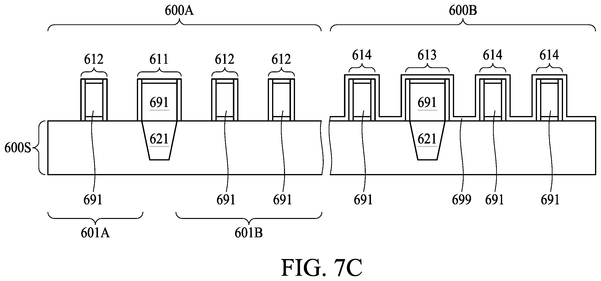 Patent US11854863 Figure 11 – Semiconductor device including an isolation region having an edge being covered and manufacturing method for the same