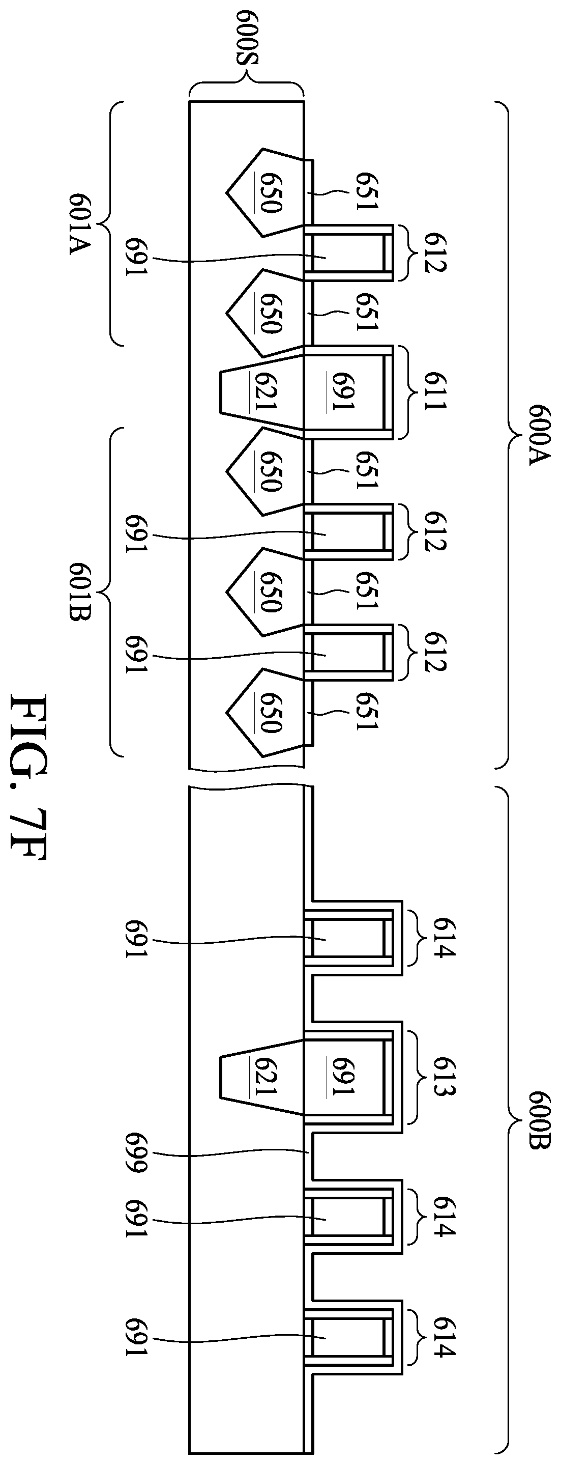 Patent US11854863 Figure 14 – Semiconductor device including an isolation region having an edge being covered and manufacturing method for the same