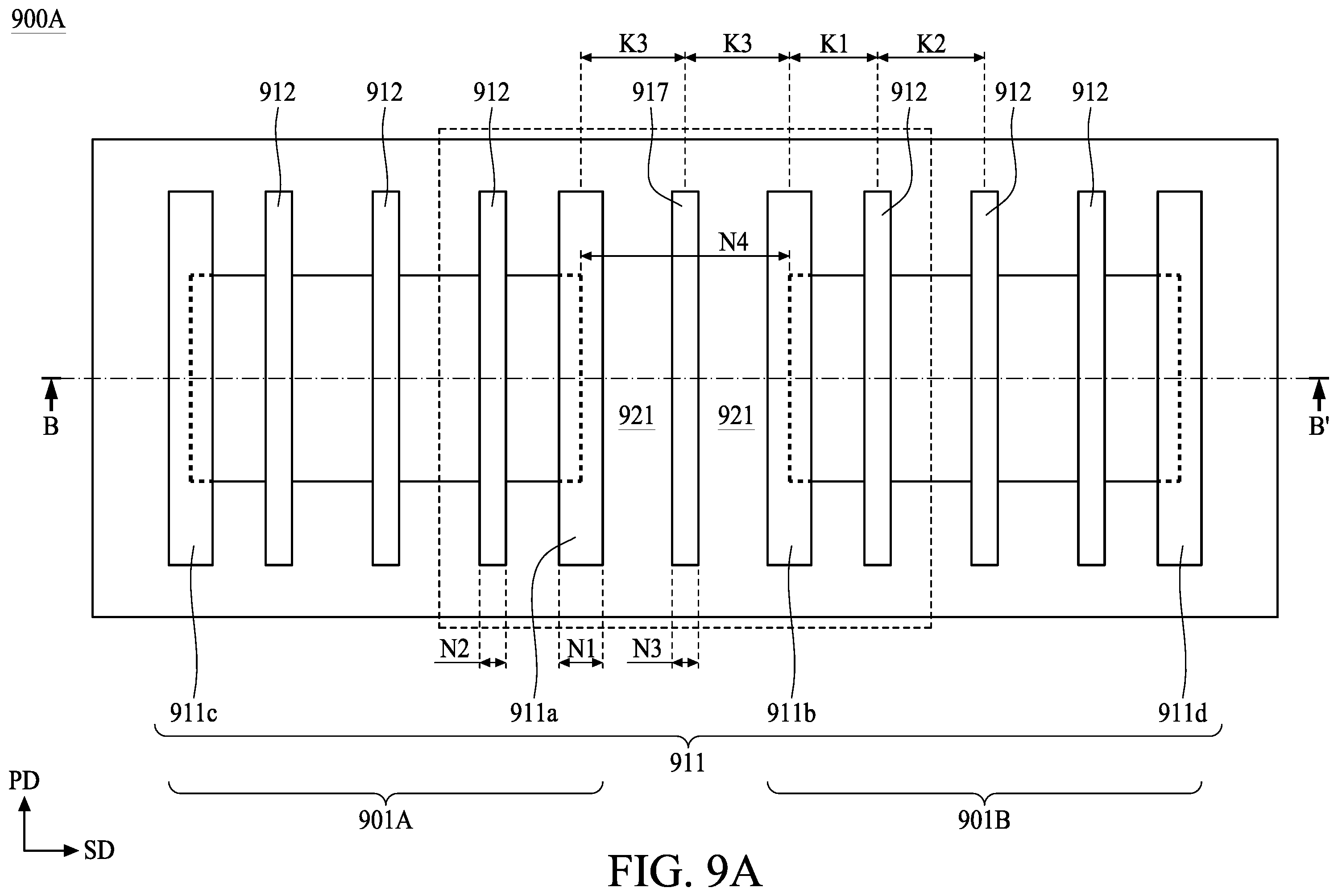 Patent US11854863 Figure 17 – Semiconductor device including an isolation region having an edge being covered and manufacturing method for the same