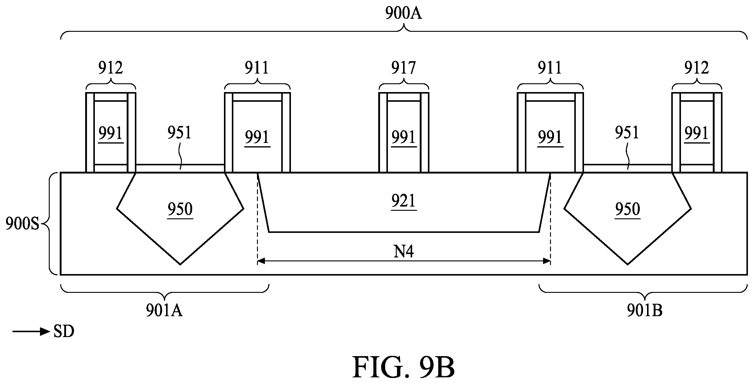 Patent US11854863 Figure 18 – Semiconductor device including an isolation region having an edge being covered and manufacturing method for the same