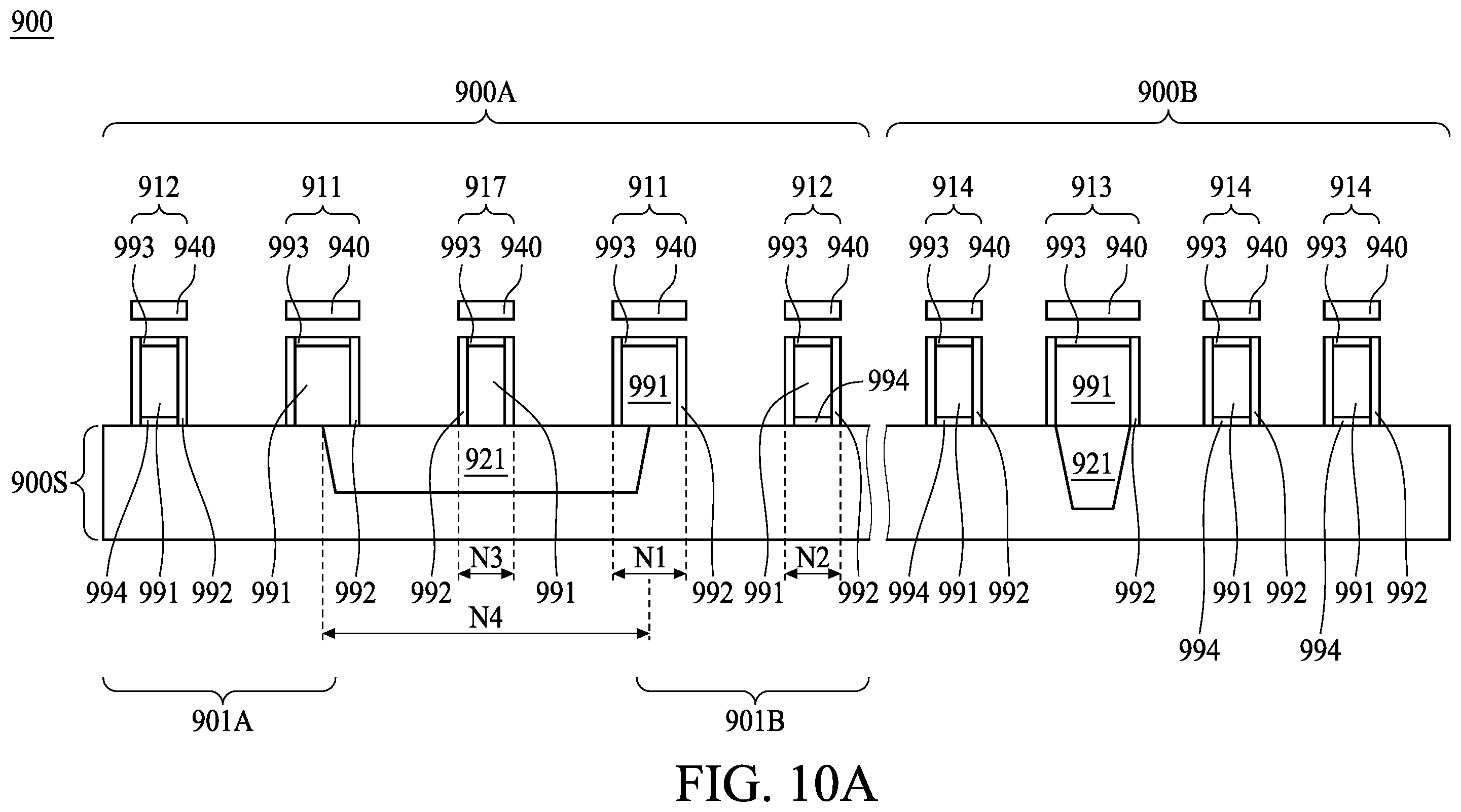 Patent US11854863 Figure 19 – Semiconductor device including an isolation region having an edge being covered and manufacturing method for the same