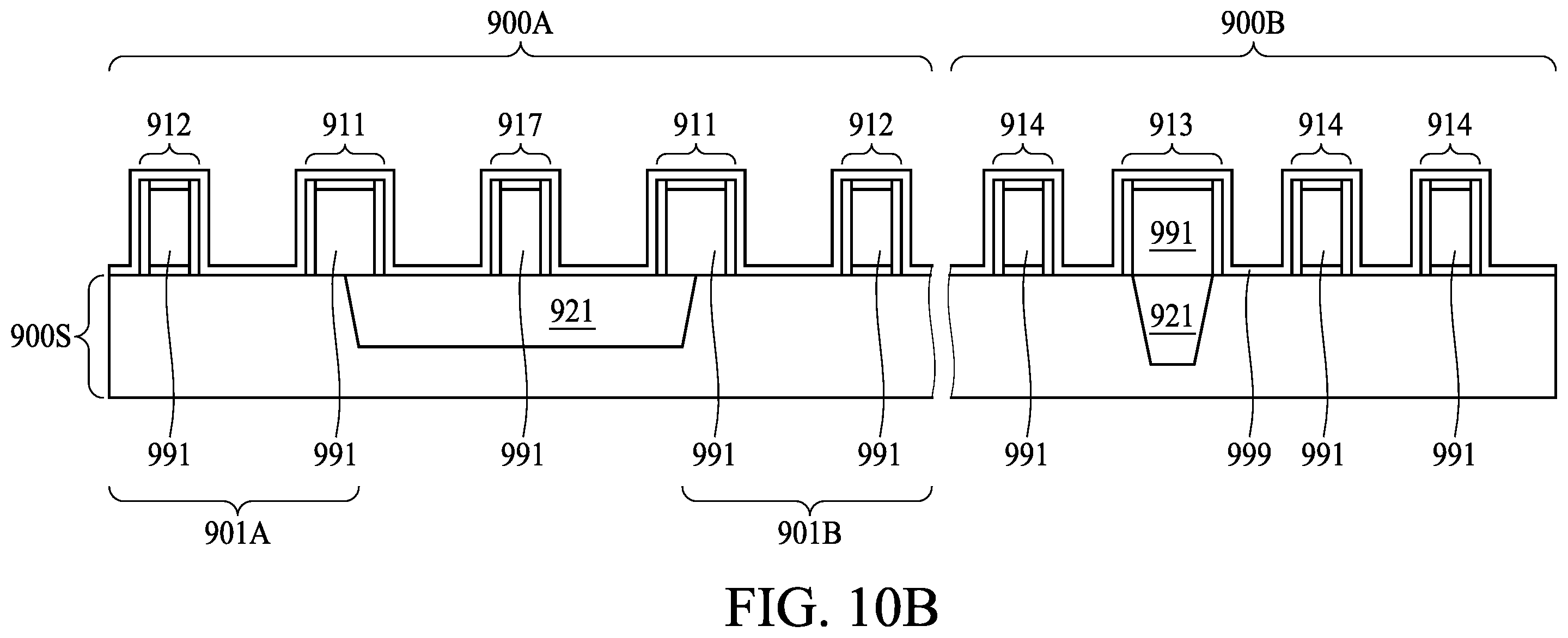 Patent US11854863 Figure 20 – Semiconductor device including an isolation region having an edge being covered and manufacturing method for the same