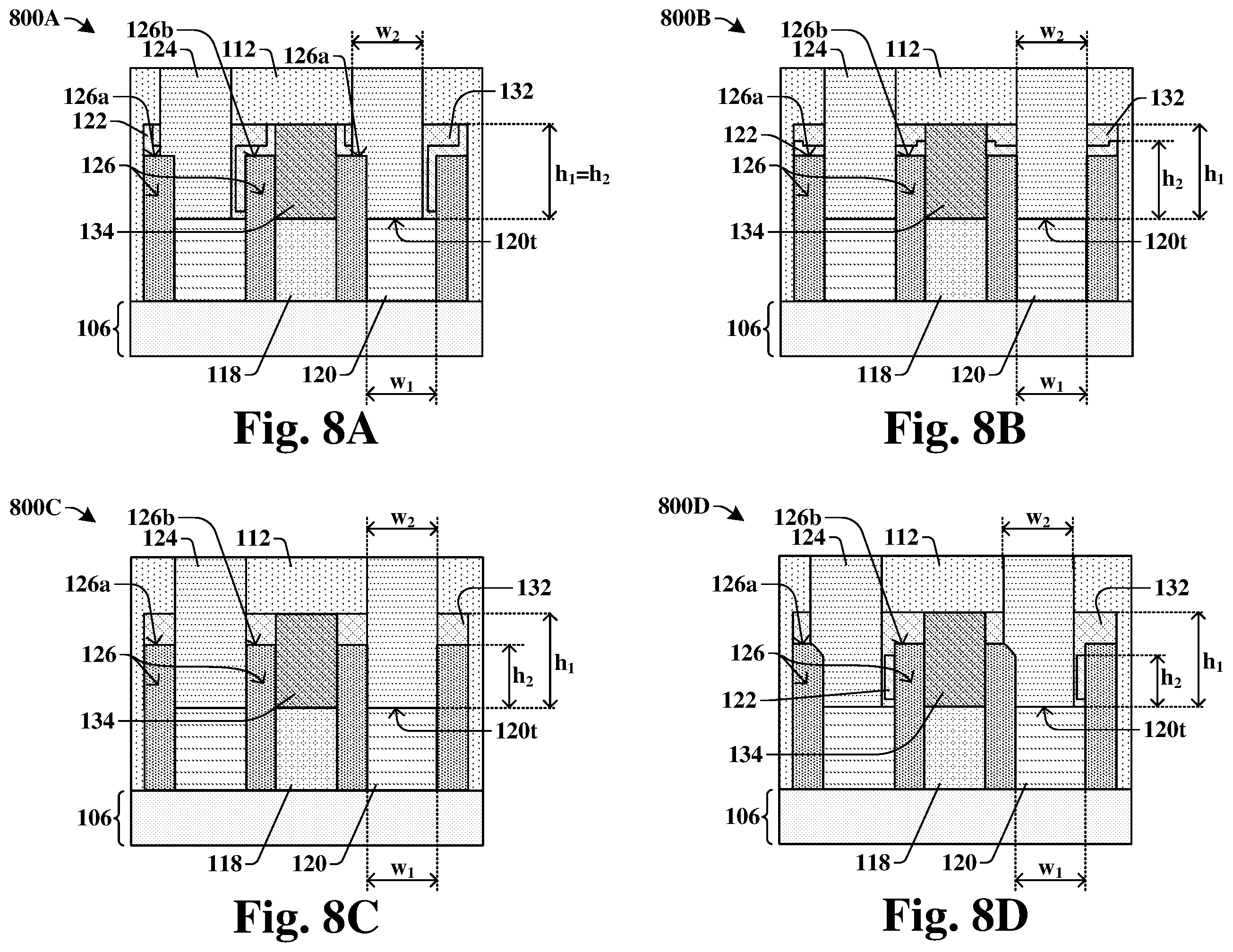 Patent US11854866 Figure 7 – Enlarging contact area and process window for a contact via
