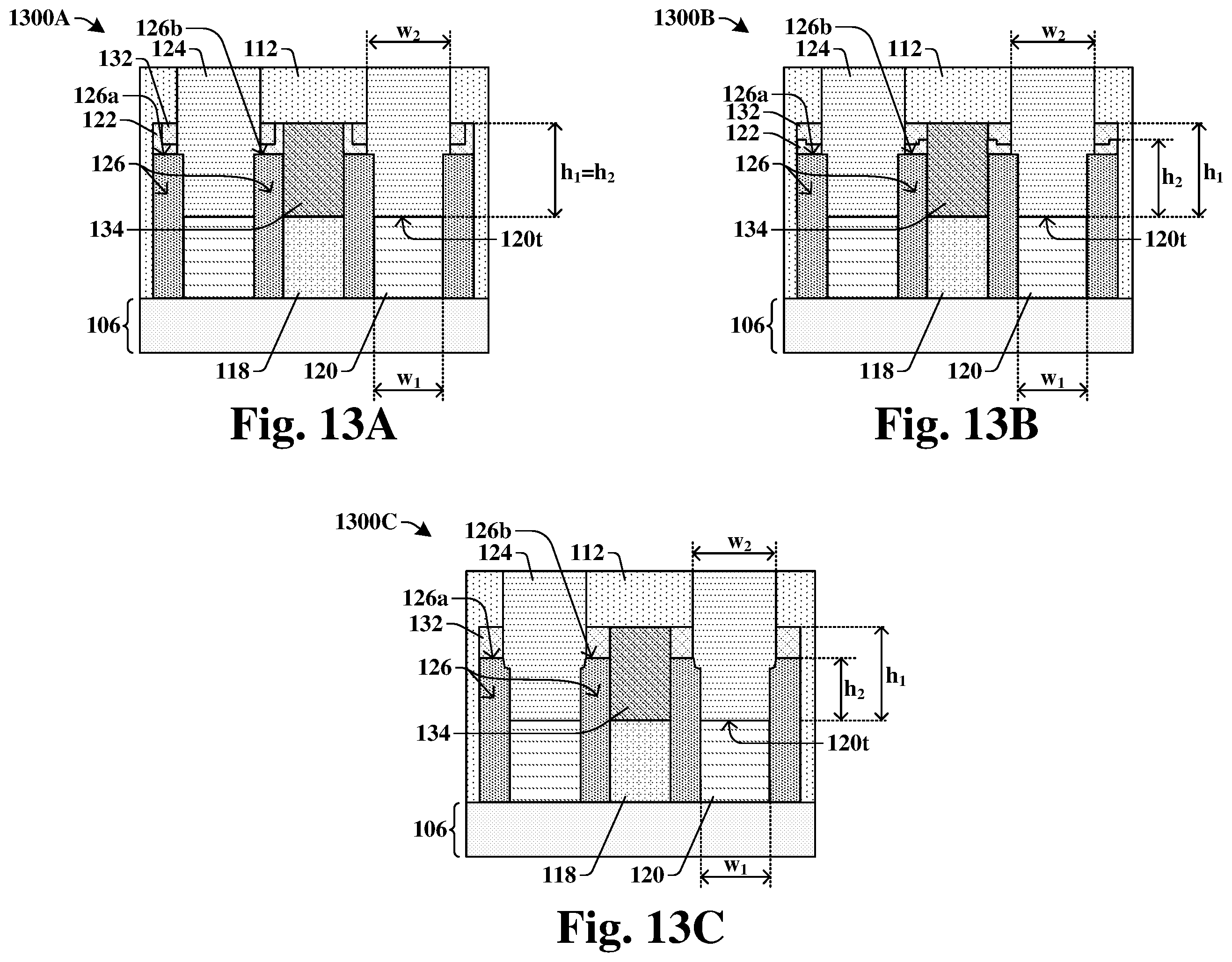 Patent US11854866 Figure 12 – Enlarging contact area and process window for a contact via