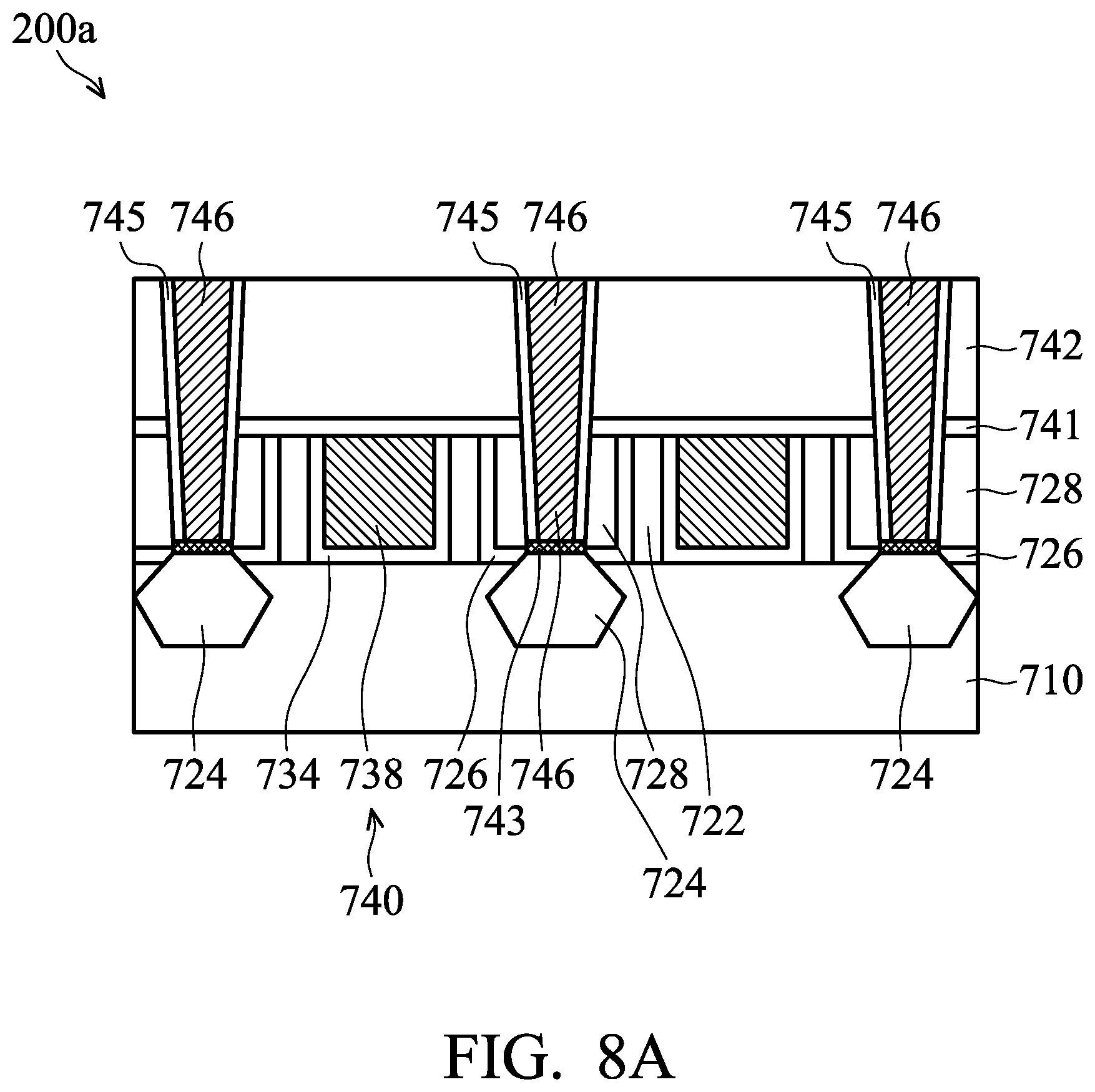 Patent US11854872 Figure 14 – Semiconductor device structure with interconnect structure and method for forming the same