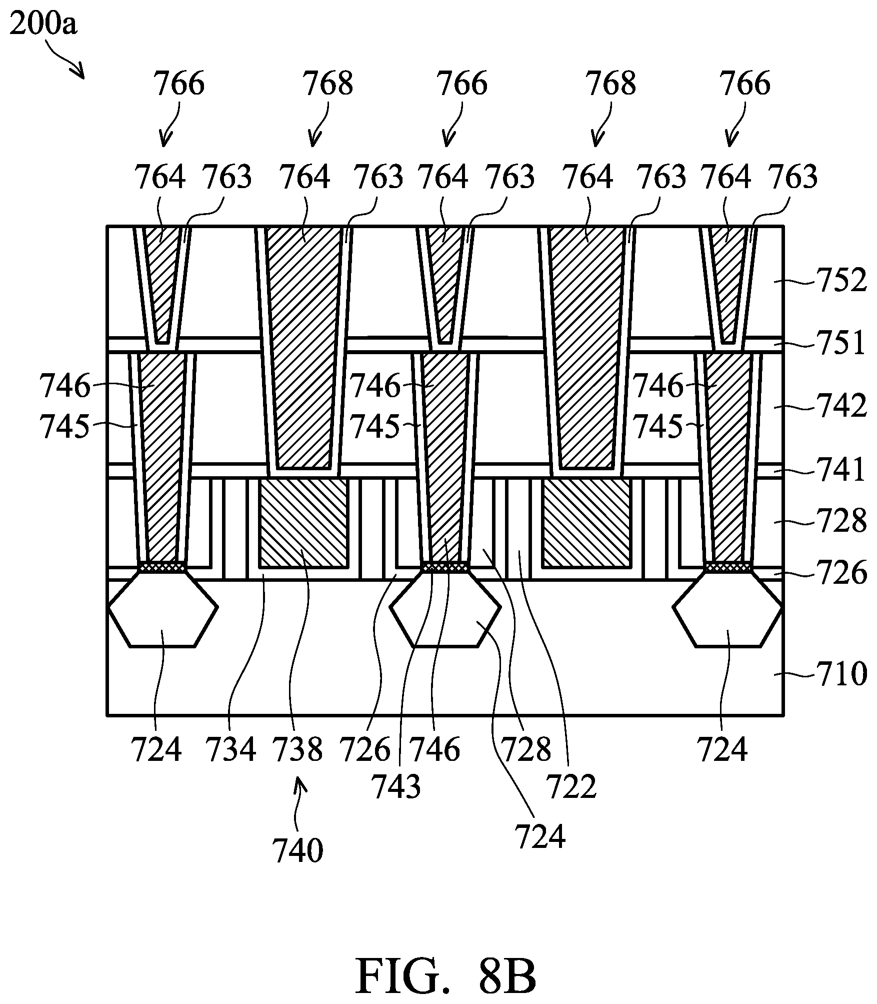 Patent US11854872 Figure 15 – Semiconductor device structure with interconnect structure and method for forming the same