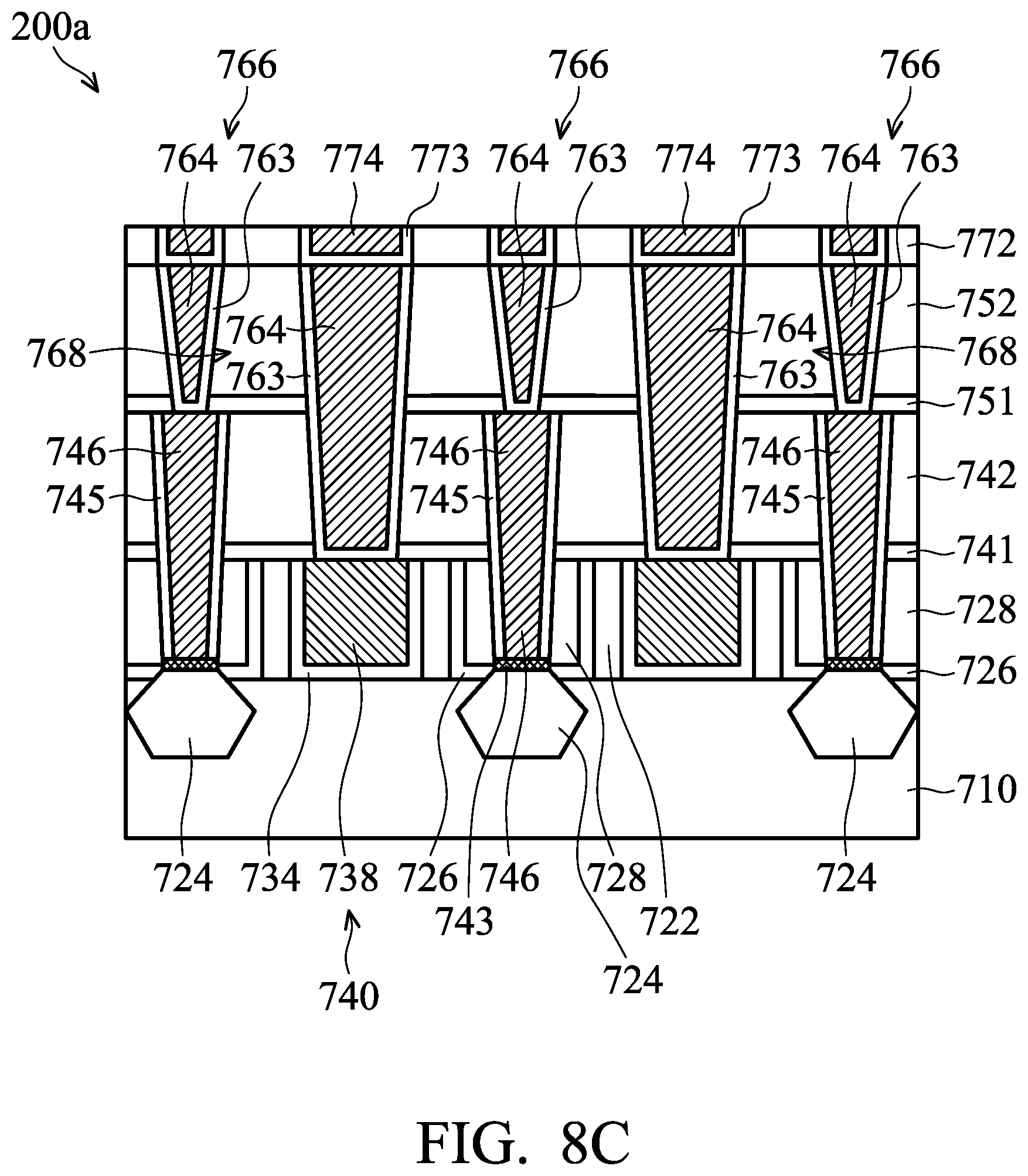 Patent US11854872 Figure 16 – Semiconductor device structure with interconnect structure and method for forming the same