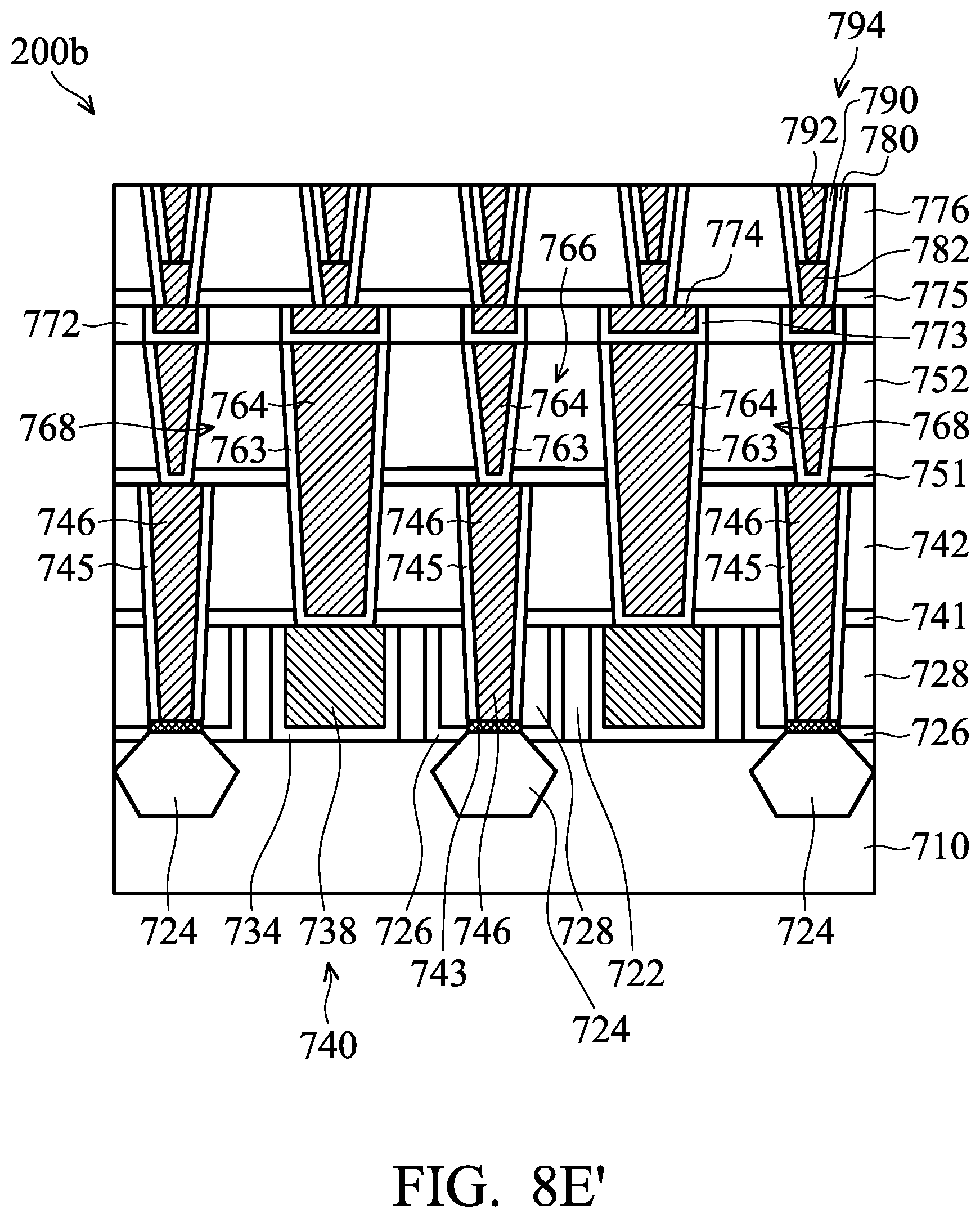 Patent US11854872 Figure 19 – Semiconductor device structure with interconnect structure and method for forming the same